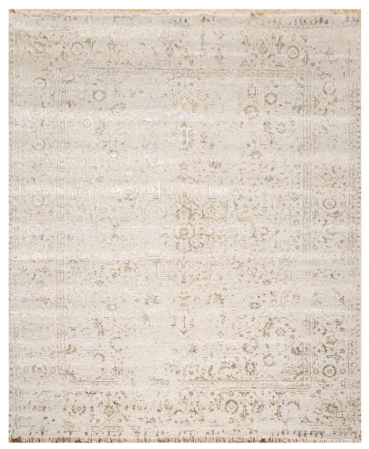 Handknotted Carpet, DIA - 7020 SERAPI, Silver & Black