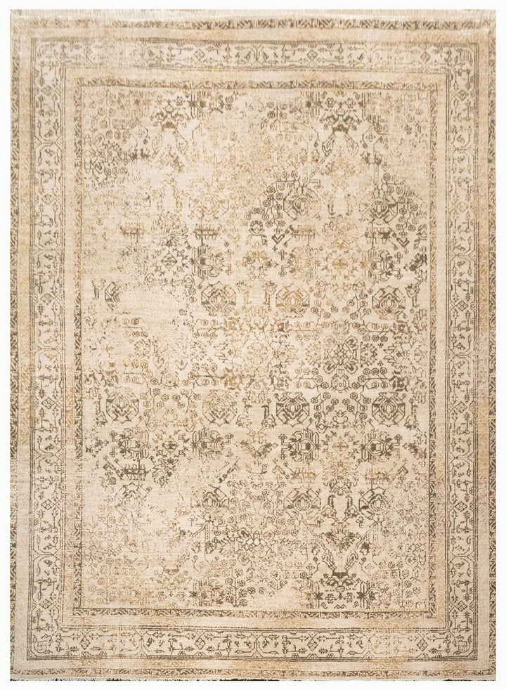 Handknotted Carpet, DIA - 773 OC 24- 165, Desert Sand & Pale Taupe