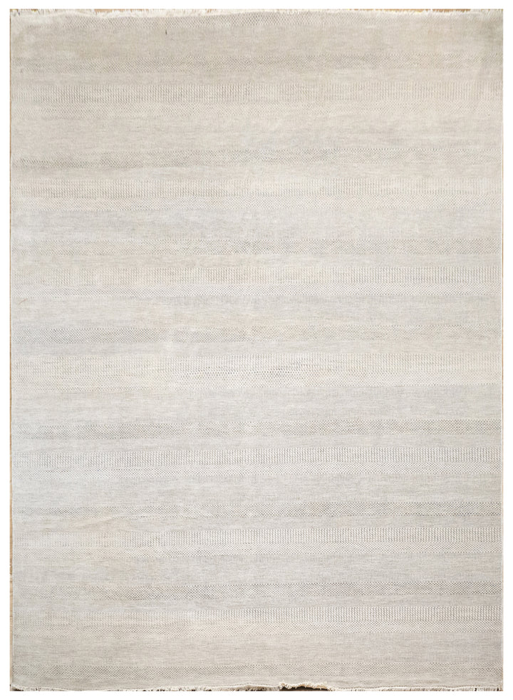 Handknotted Carpet, DIA - 795 MCN, Platinum & Middle Grey