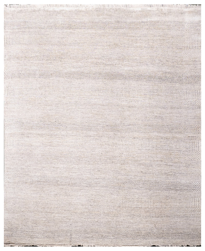 Handknotted Carpet, DIA - 836 MCN, Super White & Black