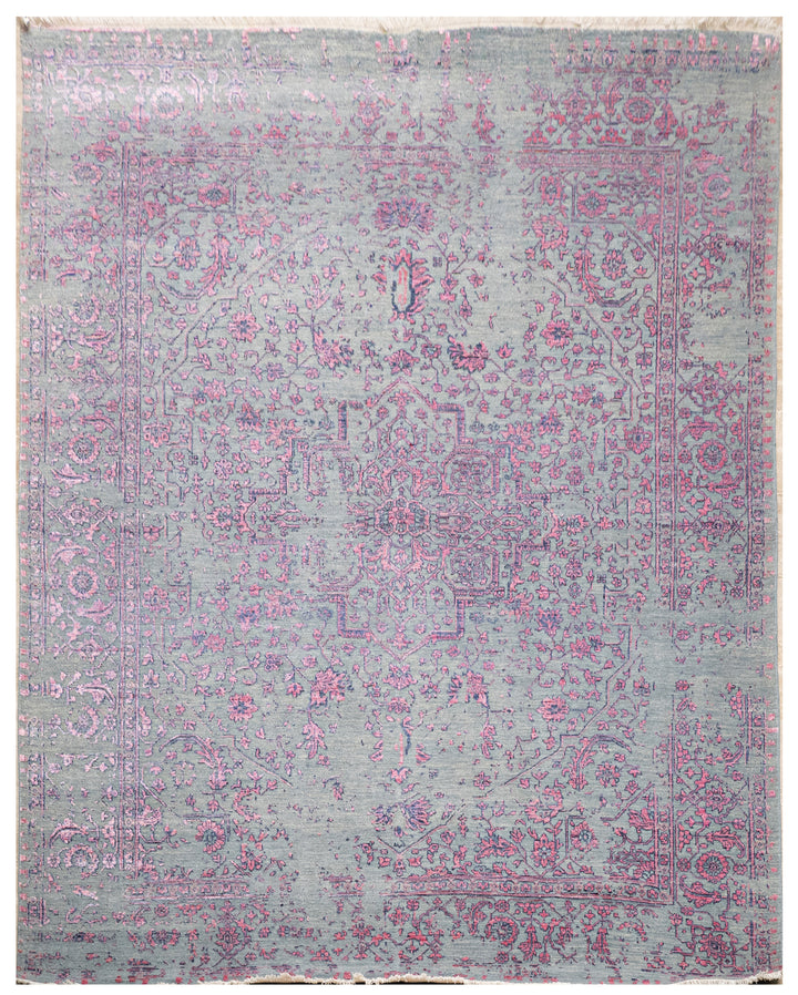Handknotted Carpet, DIA - 851 Serapi, J. Blue & Pink