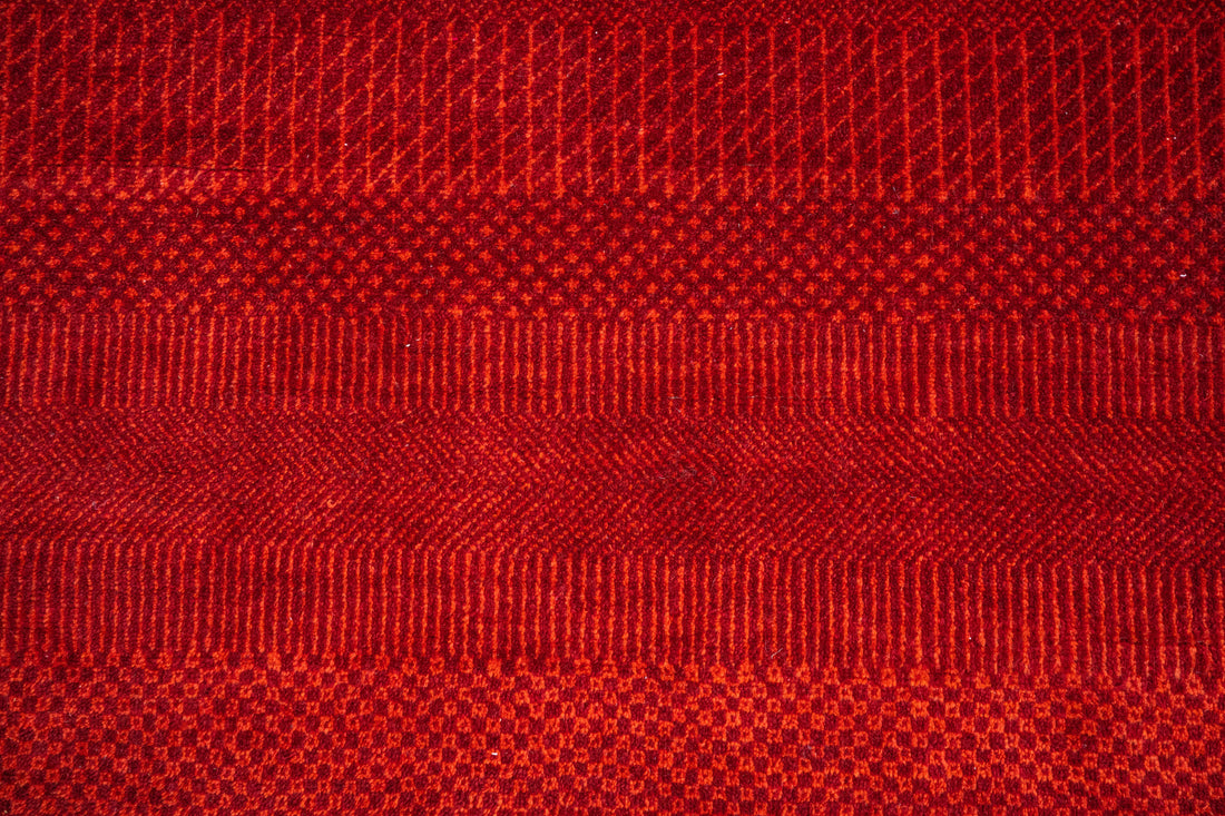 Handknotted Carpet, DIA: 873 DC- MCN,  Red & Rust