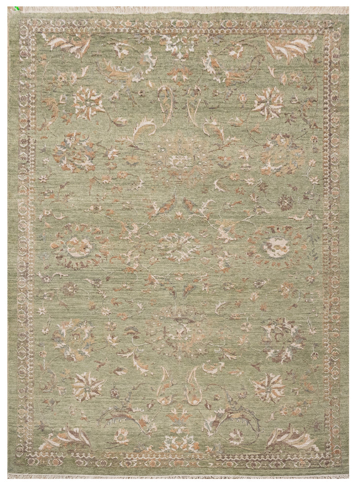 Handknotted Carpet, DIA-904 JK-A, Grullo, Camel & Pastel Gray