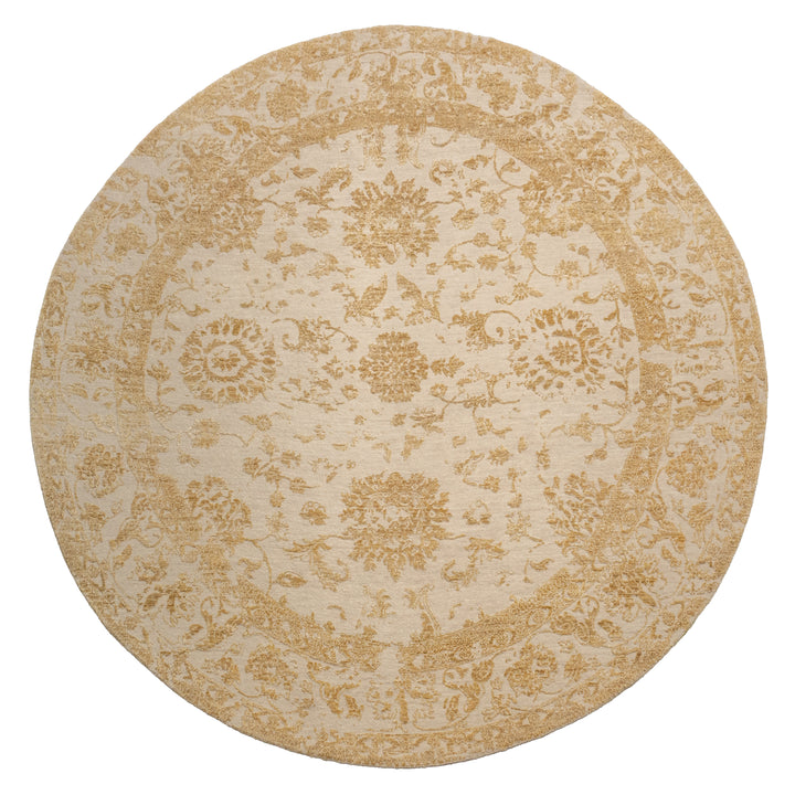 Handknotted Carpet, DIA- 939 VASE 3,French Beige & Wheat