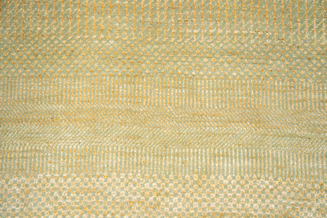 Handknotted Carpet, DIA: 948  MCN, Sage Earth Yellow