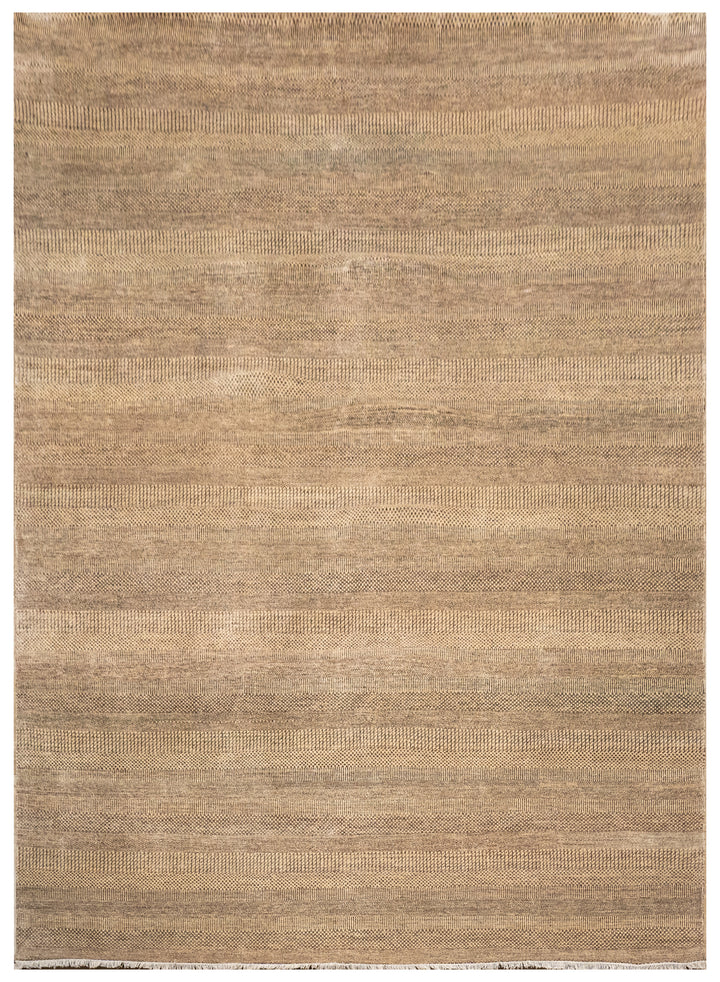 Handknotted Carpet, DIA - 958 MCN, Tan & Coffee