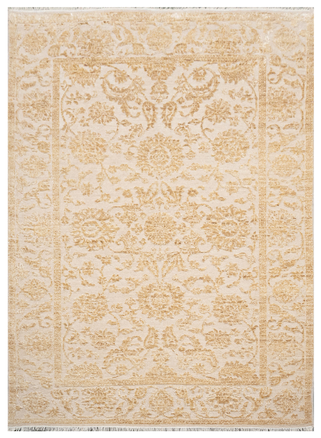 Handknotted Rug  DIA- 998 JK-A Dust Storm & Tan (Crayola)