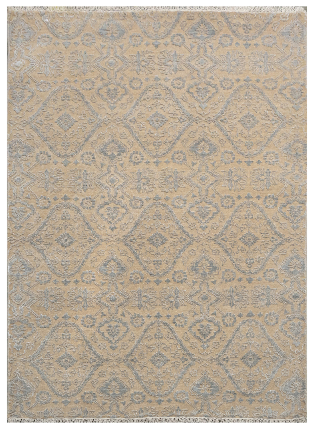 Handknotted Rug  DIA- 1000 DC HALI Tan & Philippine Gray