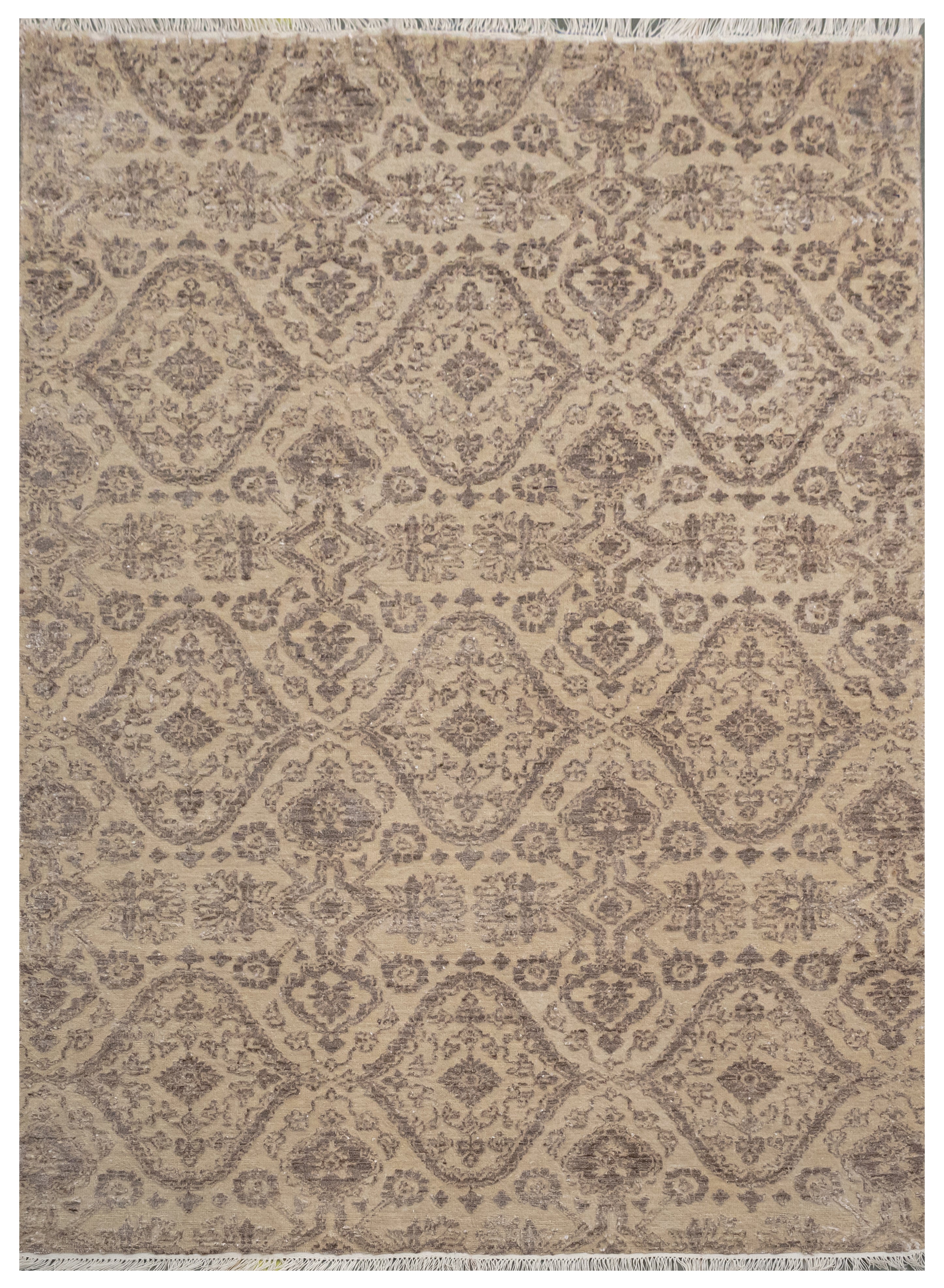 Handknotted Rug  DIA- 1001 HALI Grullo & Drab Camouflage