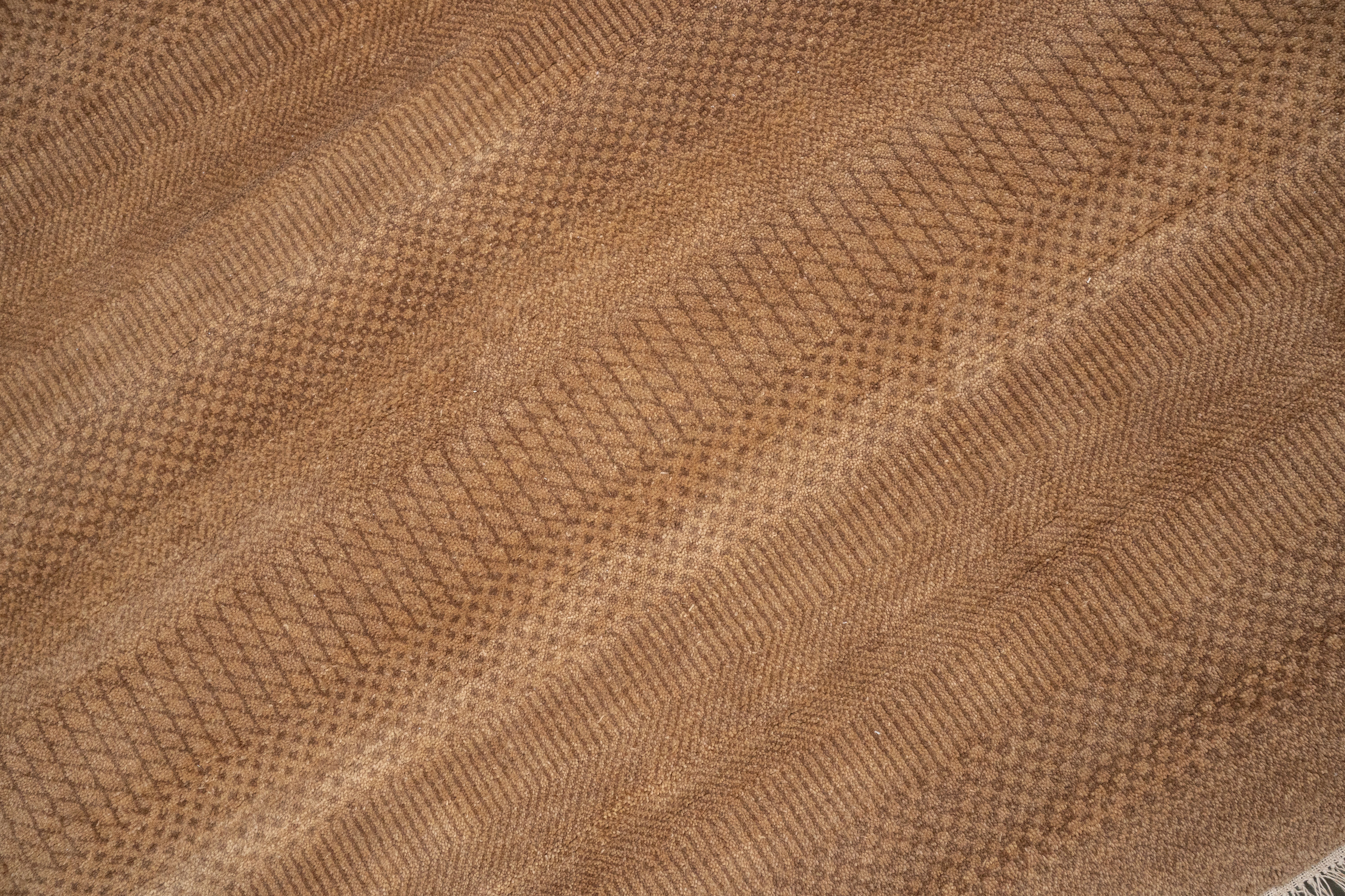 Handknotted Carpet, DIA: 1005 MCN, Deer & Coffee