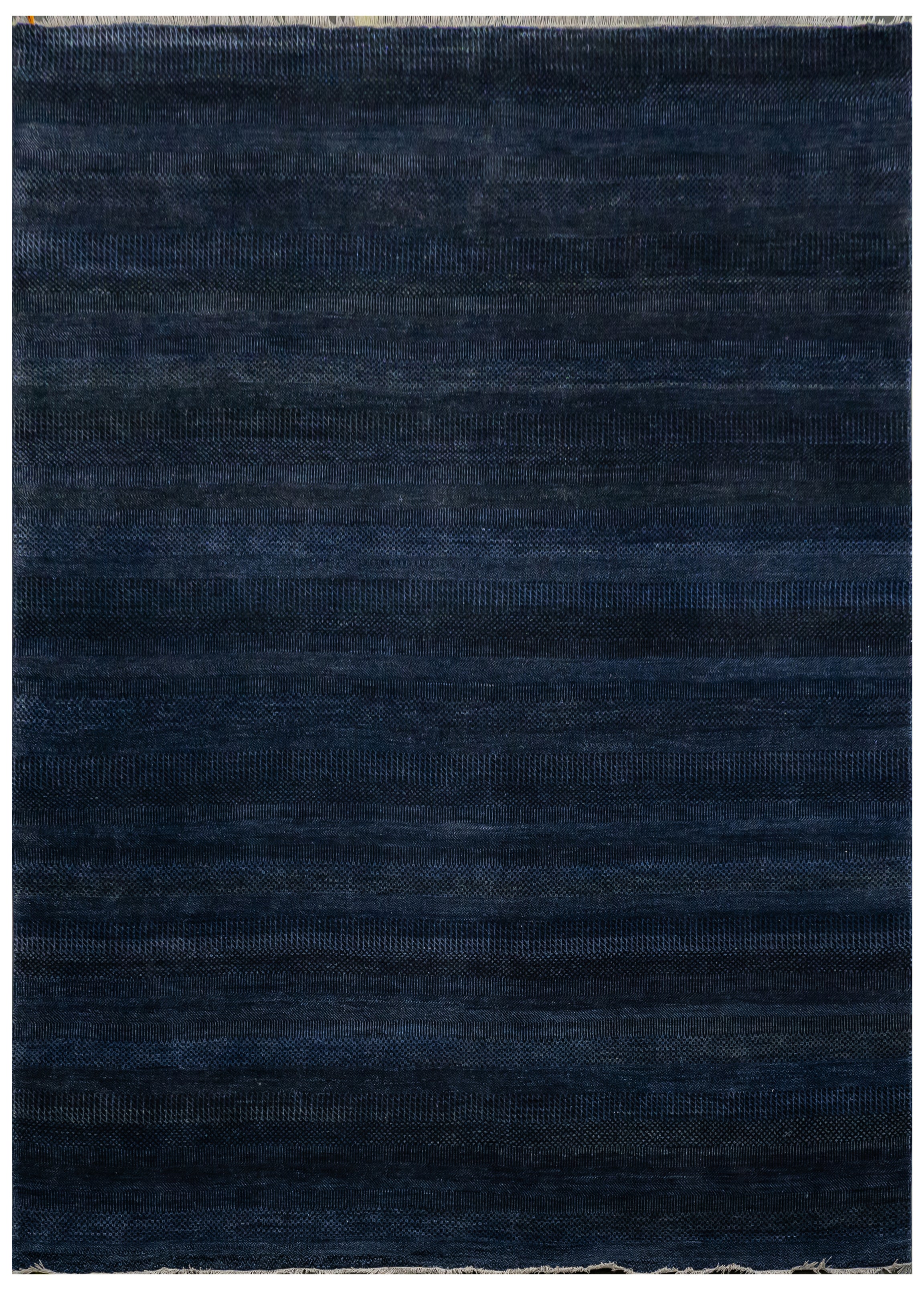 Handknotted Carpet DIA- 1008 MCN, Deep  Eerie Black & Indigo