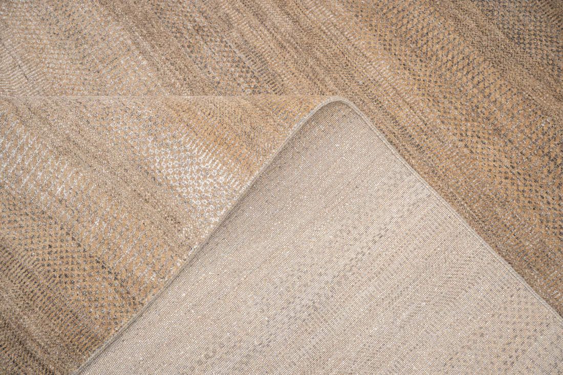 Handknotted Carpet, DIA: 1010 MCN, Light Taupe & Deep Taupe