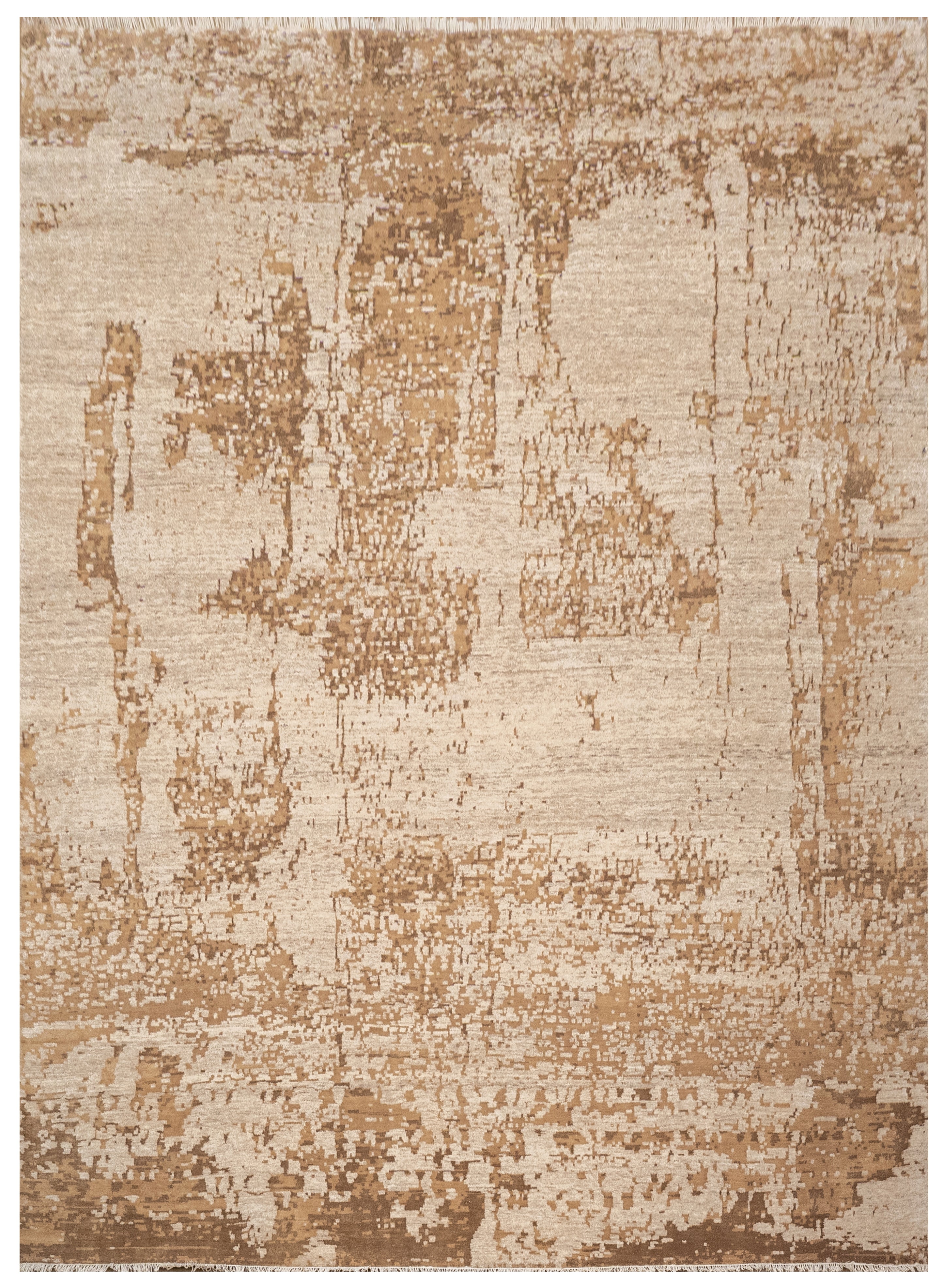 Abstract Design  Handknotted Carpet DIA- 1013 GALAXY RH-1, Handknotted Carpet, French Beige, Light Taupe & Coffee