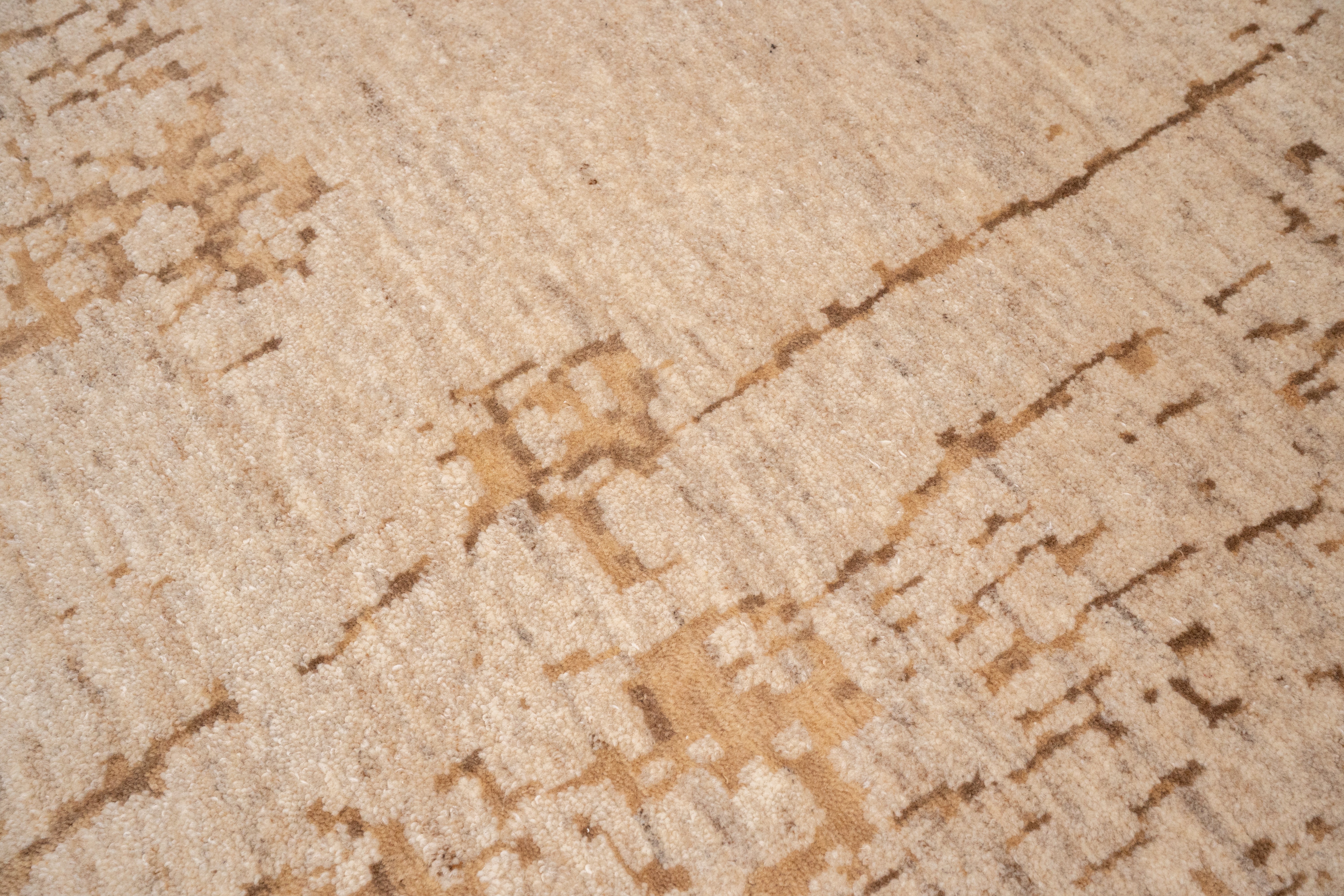 Abstract Design  Handknotted Carpet DIA- 1013 GALAXY RH-1, Handknotted Carpet, French Beige, Light Taupe & Coffee