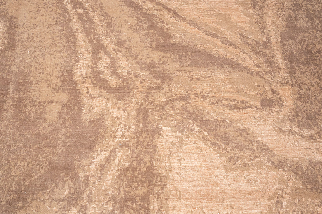 Abstract Design  Handknotted Carpet DIA- 1016 GALAXY 22,  Dark Vanilla, Pale Taupe & Dark Chestnut