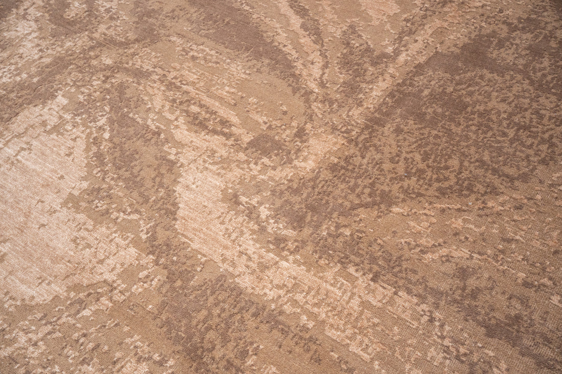 Abstract Design  Handknotted Carpet DIA- 1016 GALAXY 22,  Dark Vanilla, Pale Taupe & Dark Chestnut