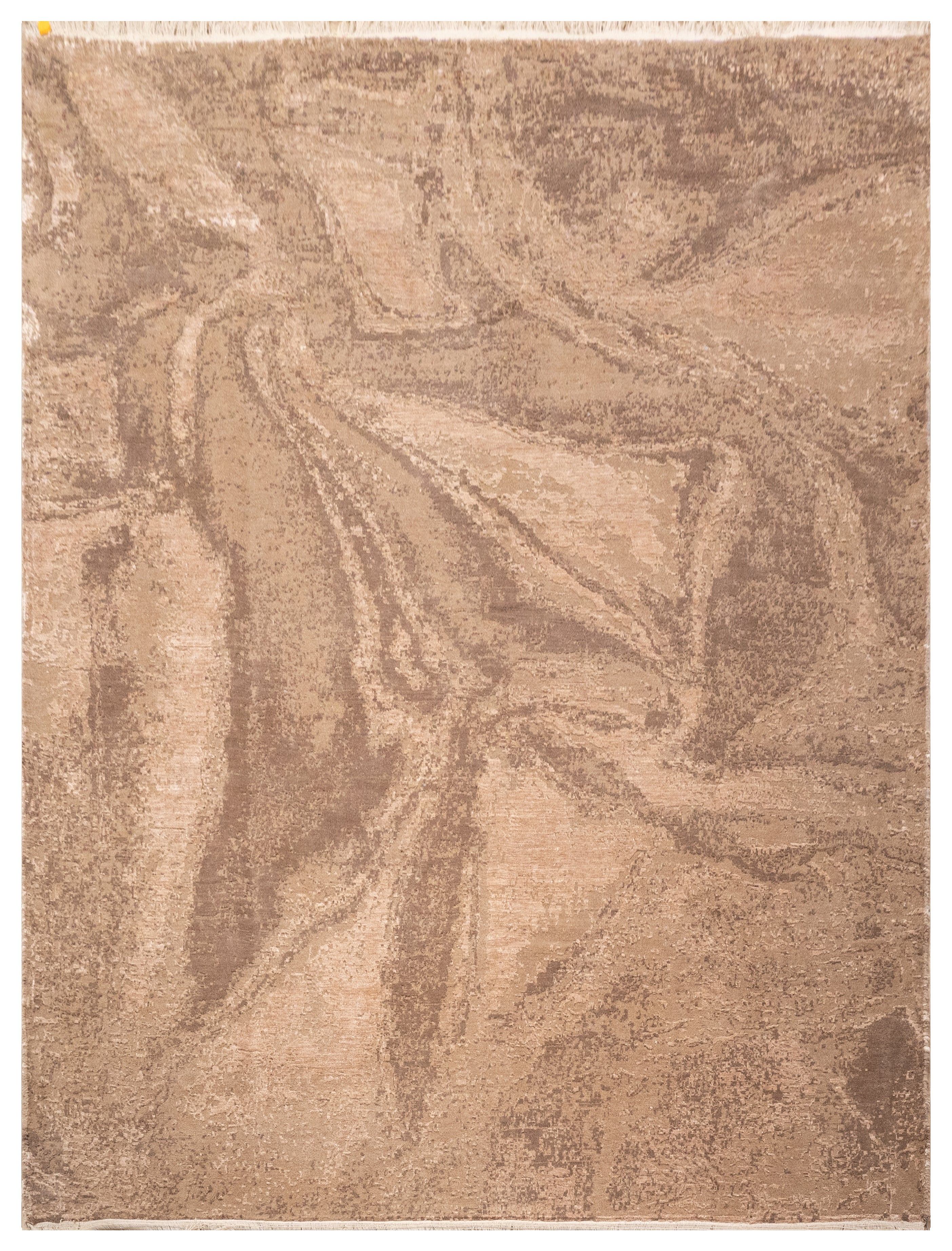 Abstract Design  Handknotted Carpet DIA- 1016 GALAXY 22,  Dark Vanilla, Pale Taupe & Dark Chestnut