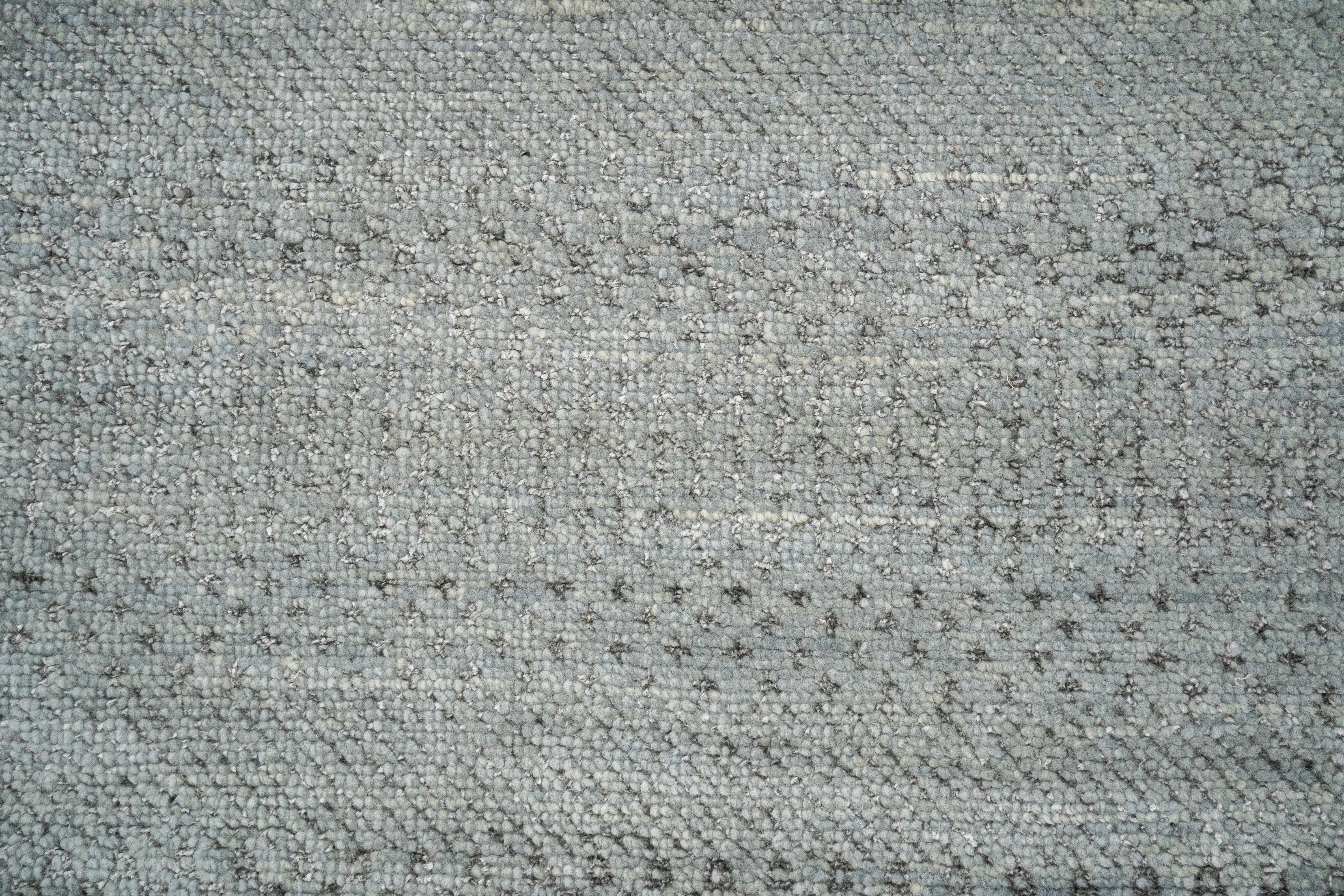 Handknotted Carpet, DIA- 1024 MCN, Silver & Grey