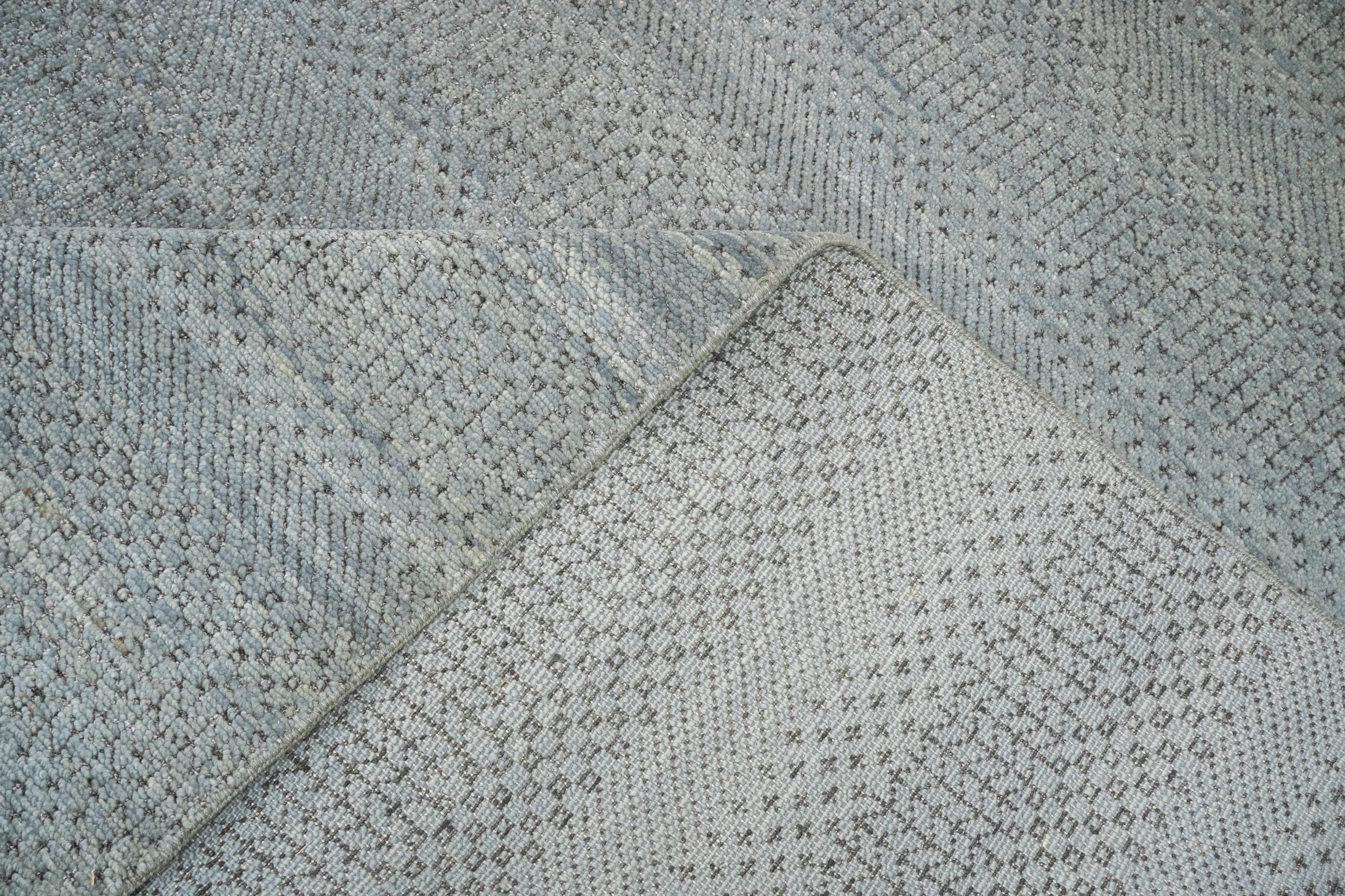 Handknotted Carpet, DIA: 1024 MCN, J.BLUE & BLACK