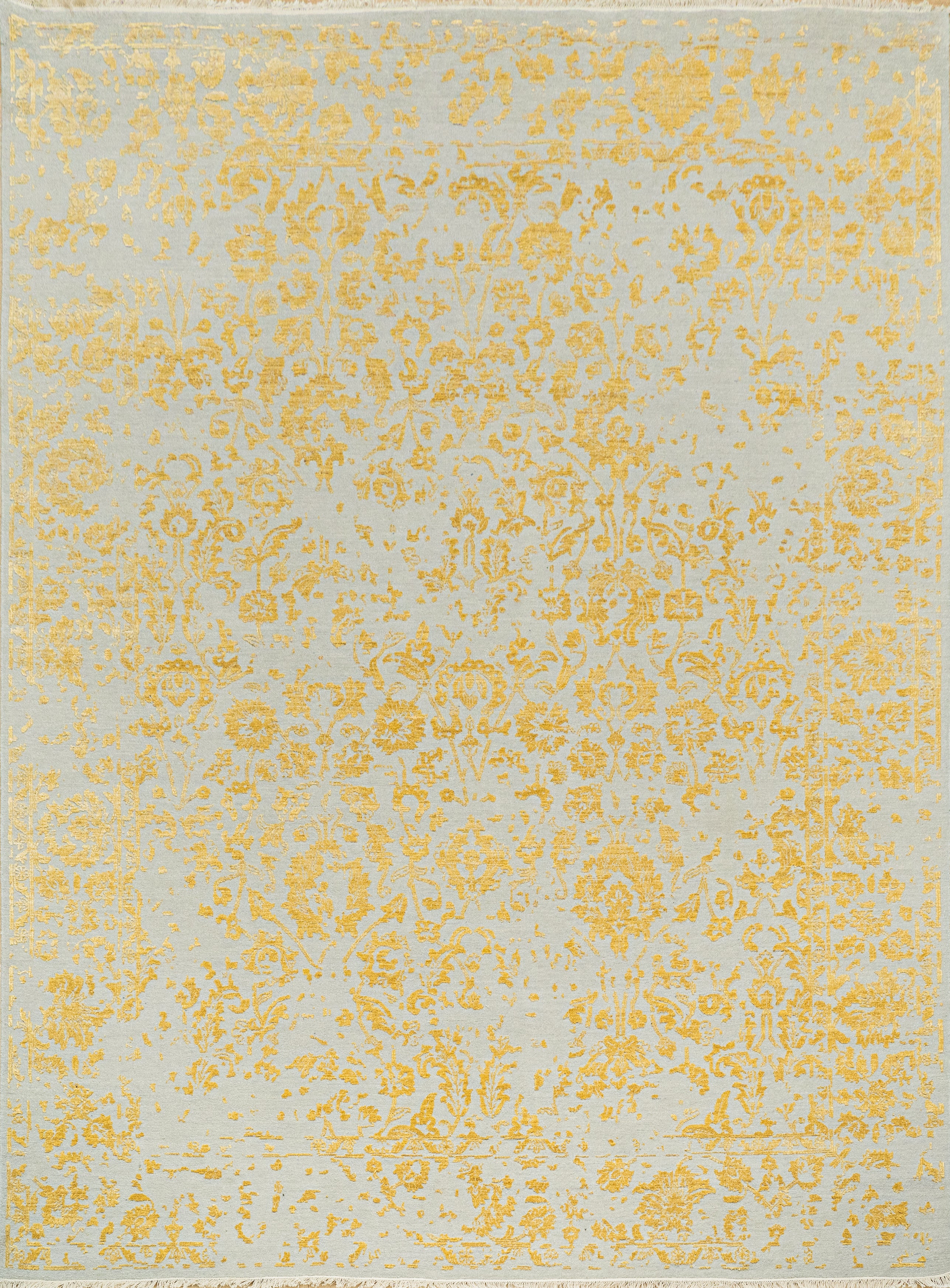 Handknotted Carpet, DIA- 1037 DC- M28, IVORY & GOLD