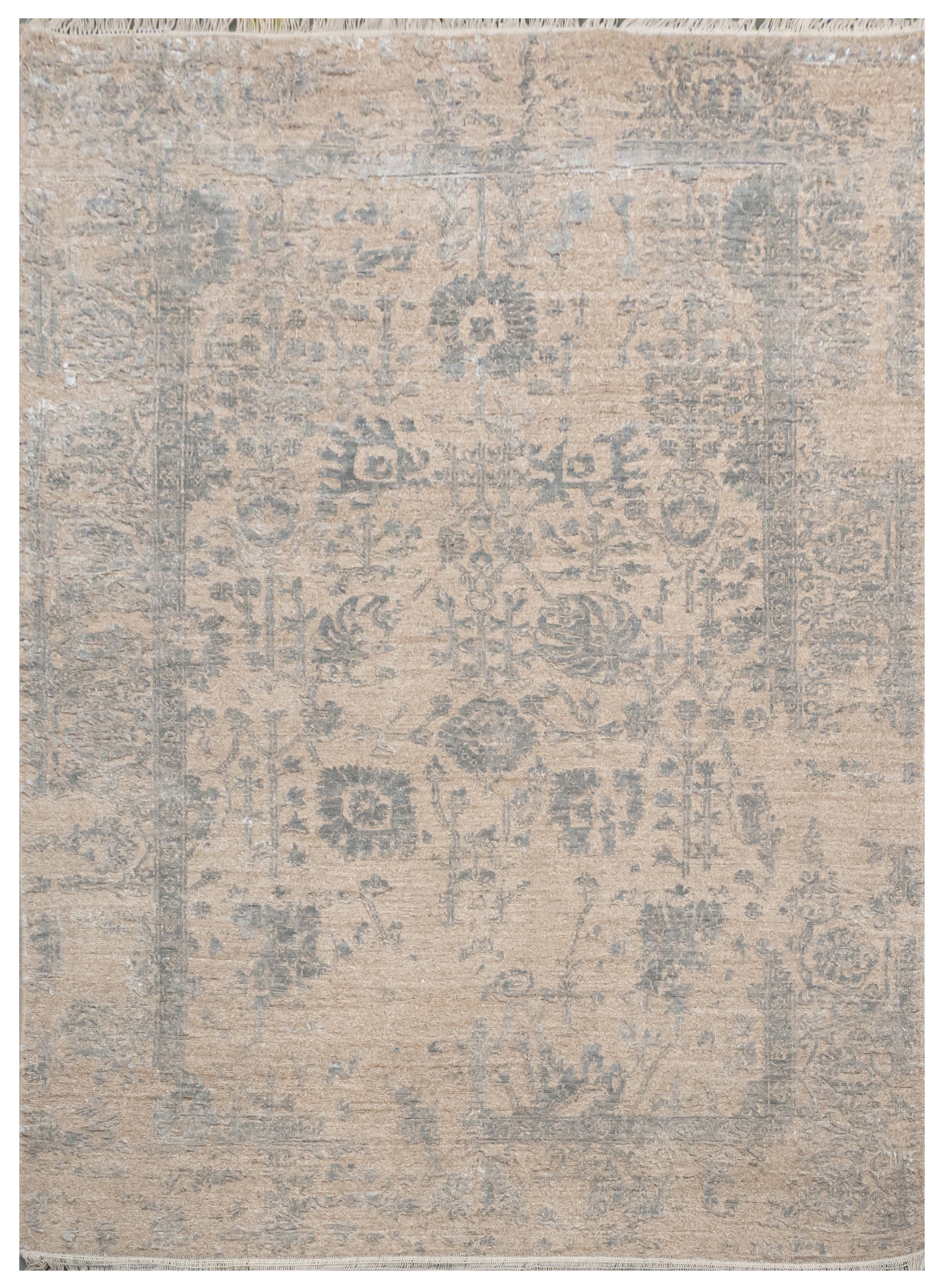 Handknotted Rug  DIA- 1039 VASE 3 Grullo & Philippine Gray