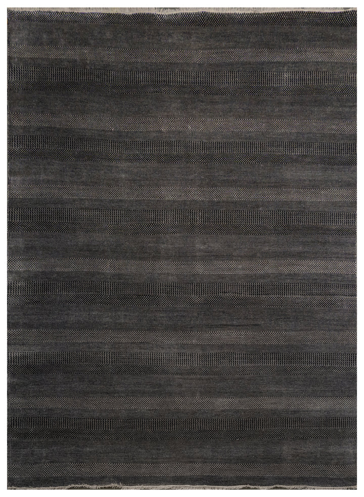 Handknotted Carpet, DIA- 1050 MCN, Black & Silver