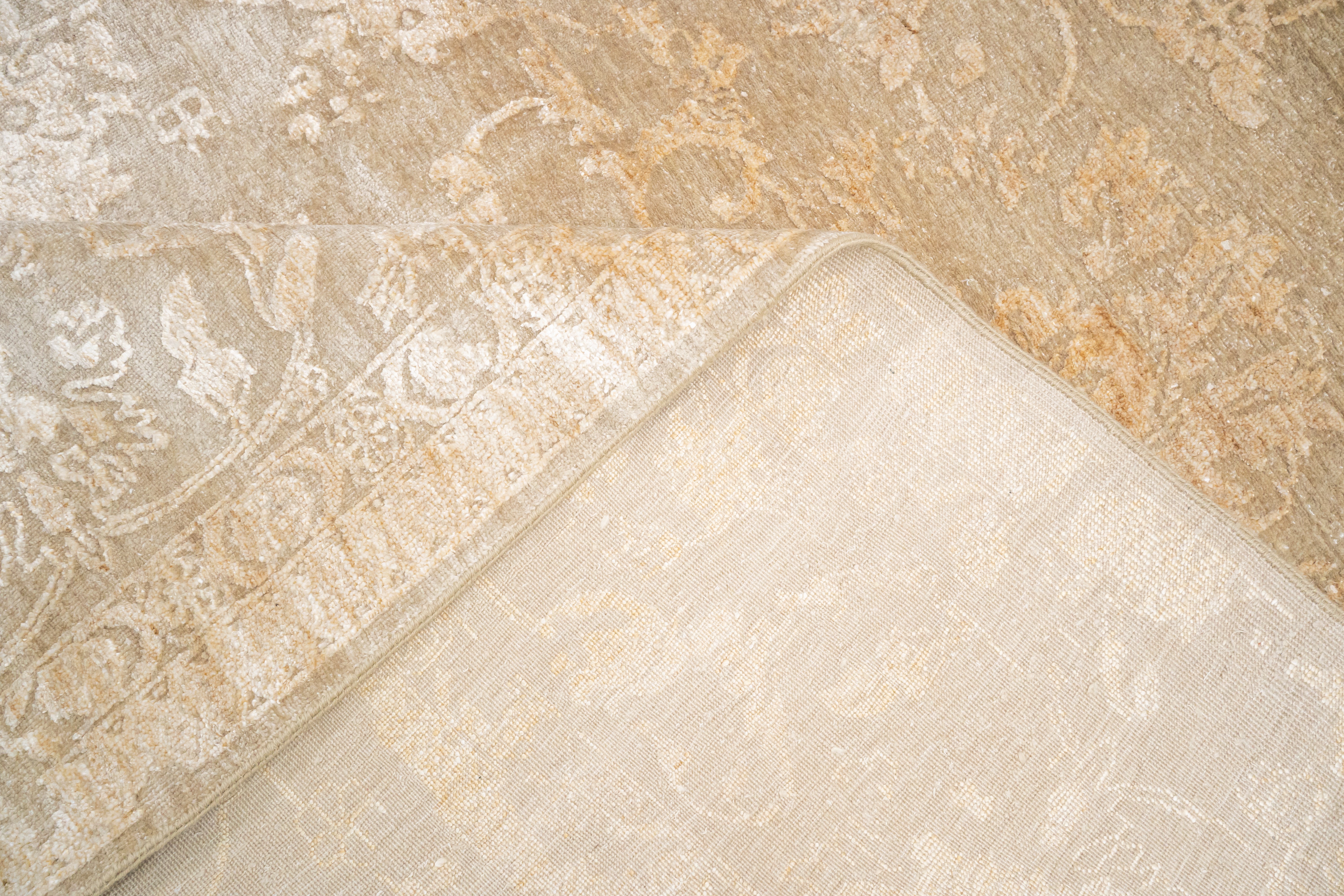 Handknotted Modern Carpet DIA- 1053 JK-A Tan & Desert Sand