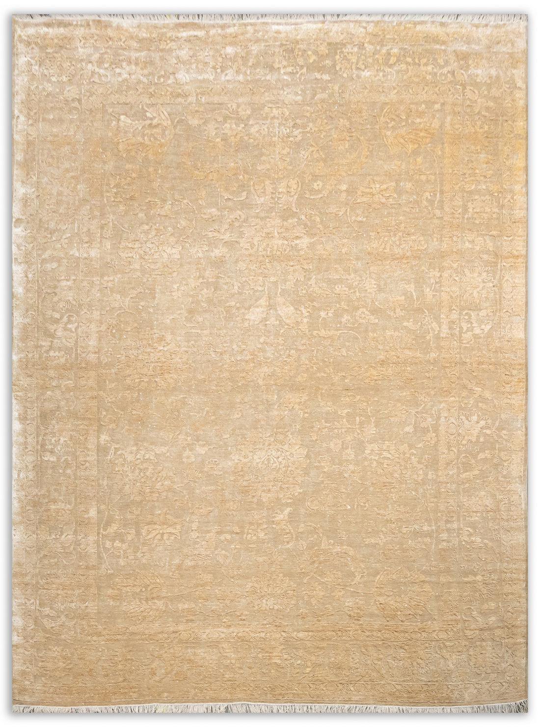Handknotted Modern Carpet DIA- 1053 JK-A Tan & Desert Sand