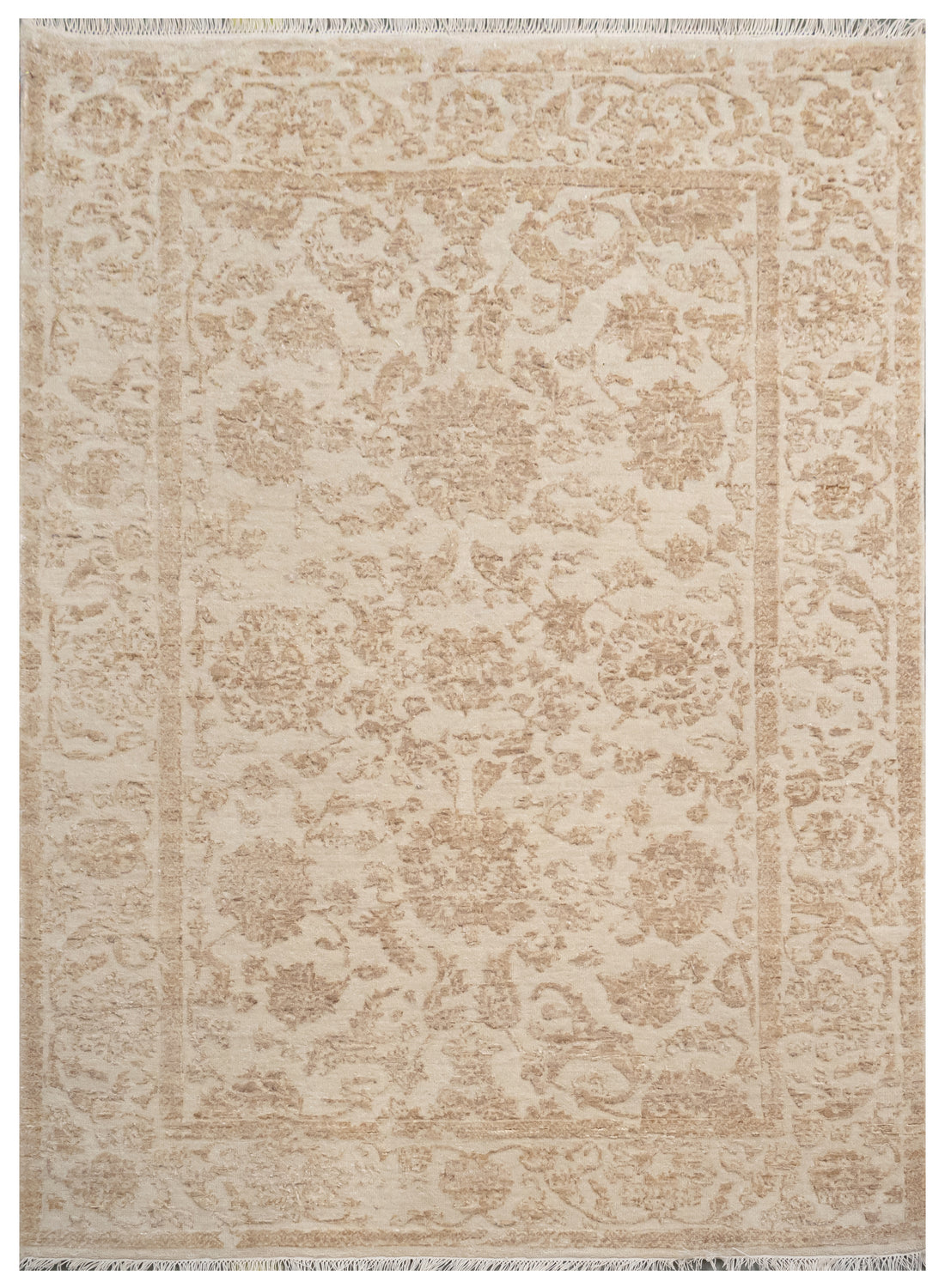Handknotted Rug  DIA- 1058 JK-A Dark Vanilla & Beaver