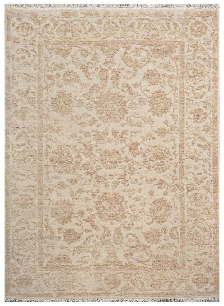 Handknotted Rug  DIA- 1058 JK-A Dark Vanilla & Beaver