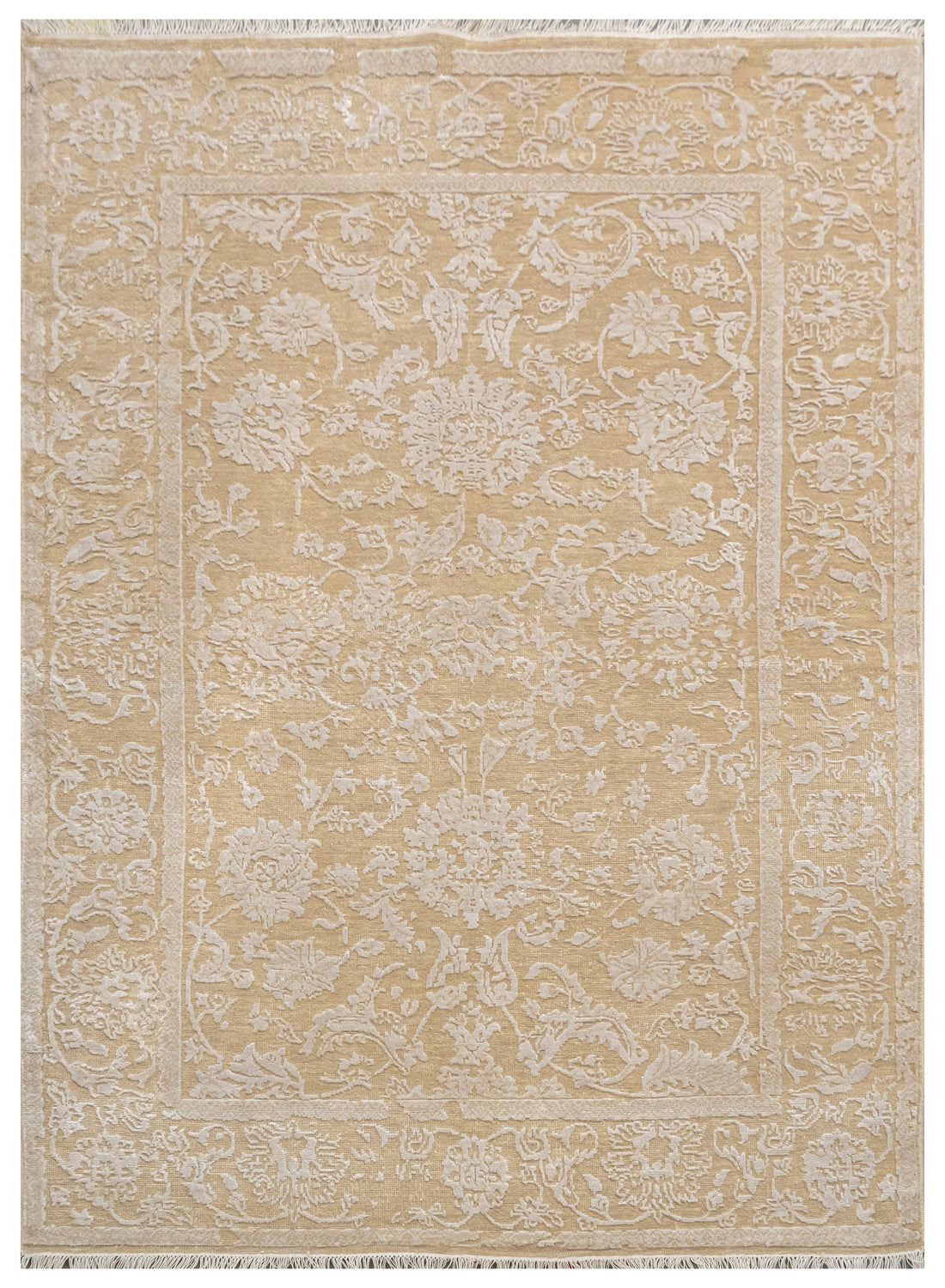 Handknotted Rug  DIA- 1059 JKA Tan & Dust Storm