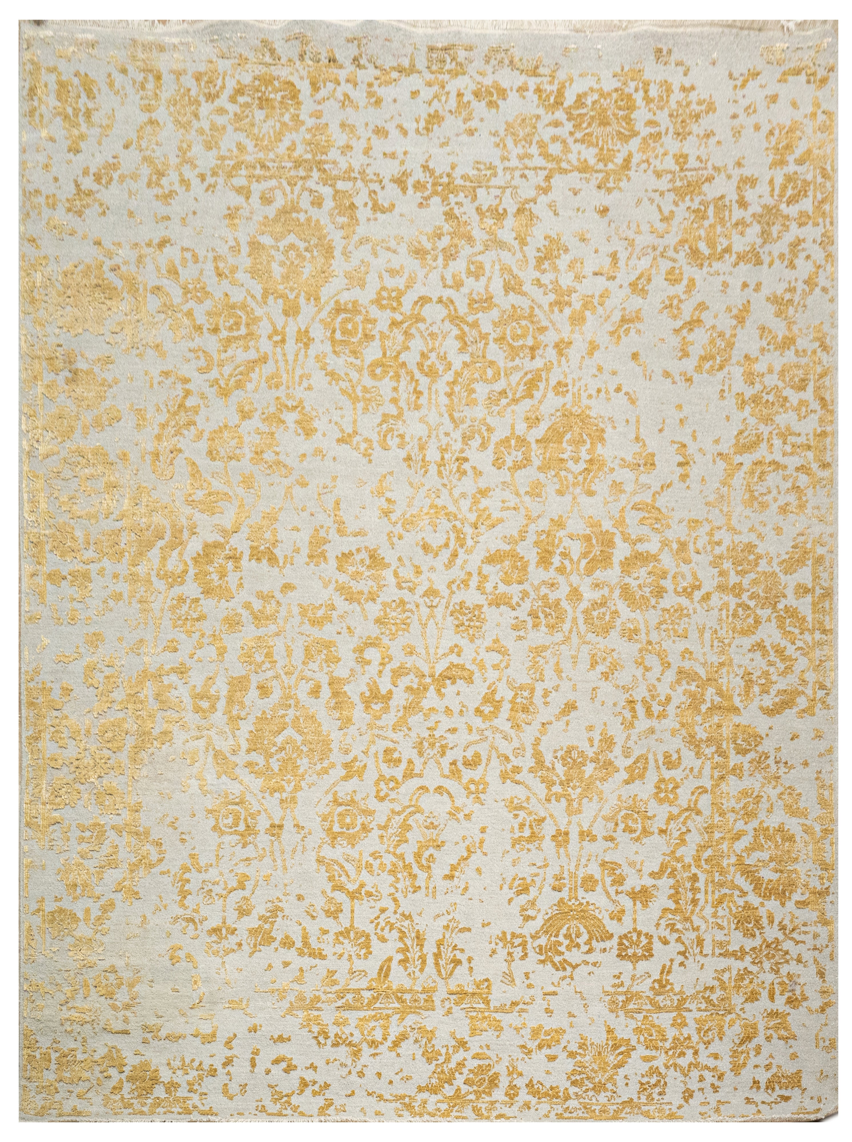 Handknotted Carpet, DIA- 1060 DC- M29, SILVER & GOLD