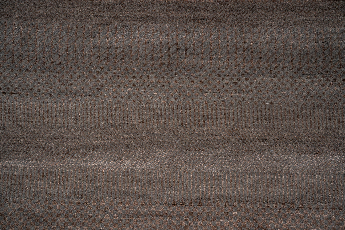 Handknotted Carpet DIA- 1061 MCN,  Dim Gray & Royal Brown