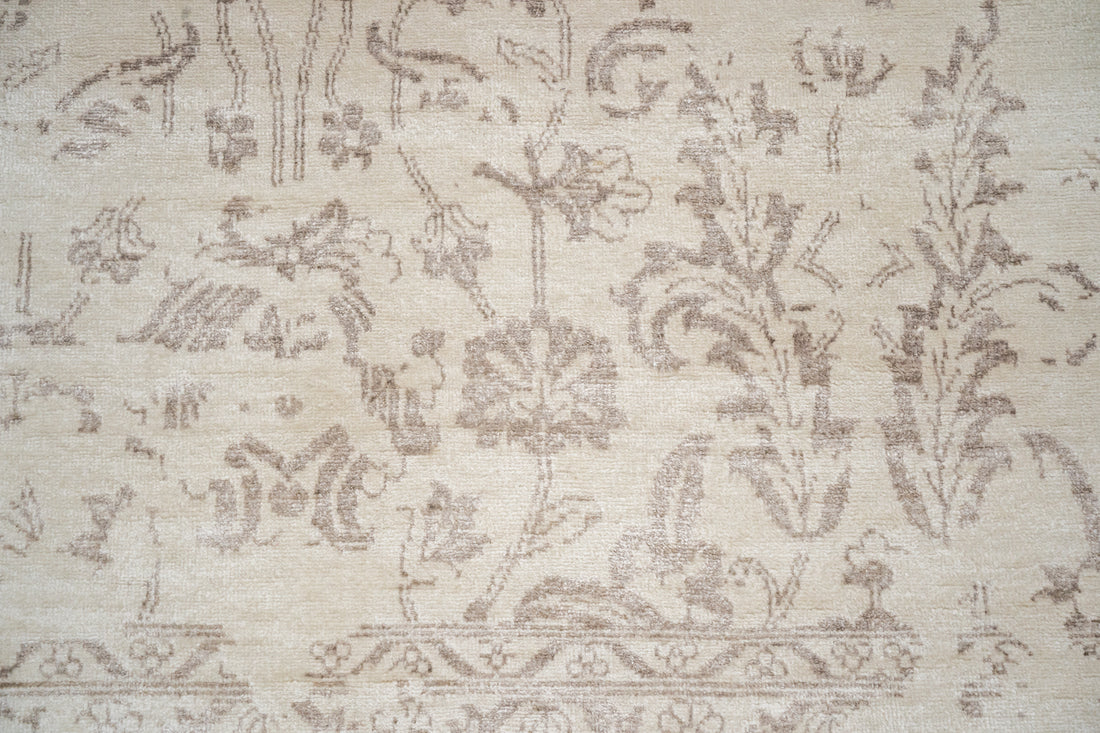 HandKnotted Modern Carpet DIA- 1063 M-28 Dark Vanilla & Deep Taupe