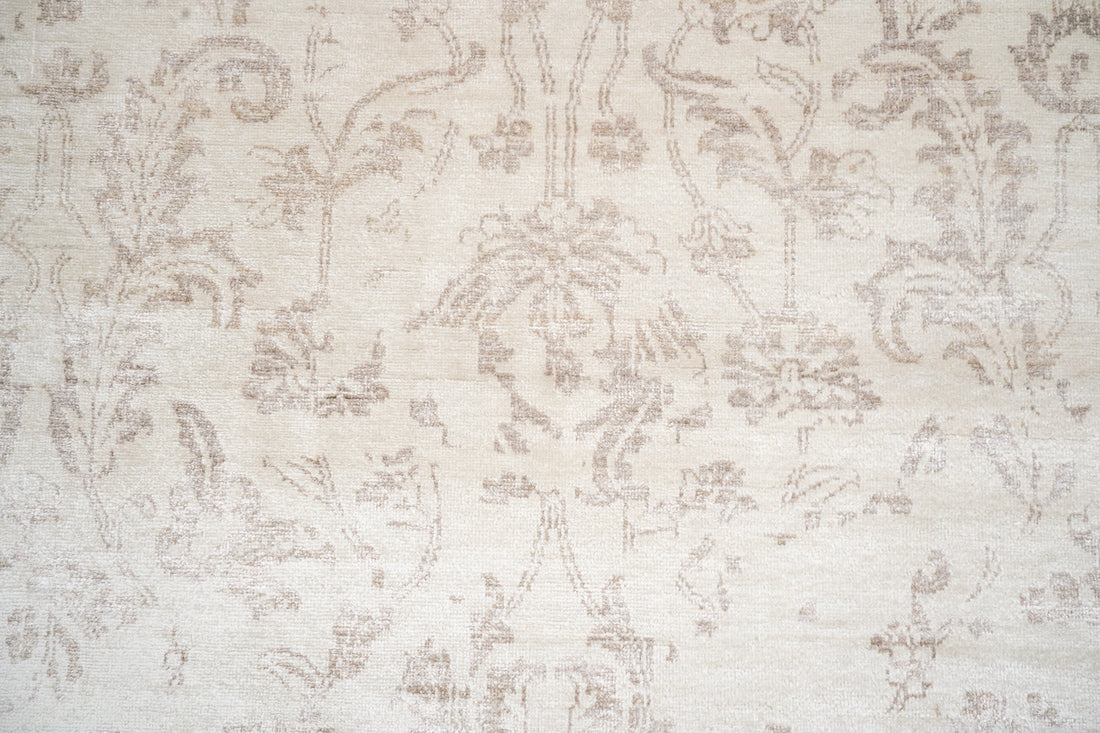 HandKnotted Modern Carpet DIA- 1063 M-28 Dark Vanilla & Deep Taupe