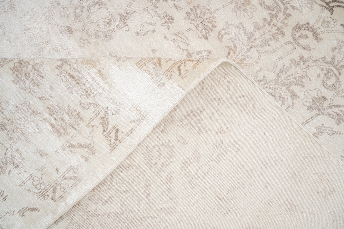HandKnotted Modern Carpet DIA- 1063 M-28 Dark Vanilla & Deep Taupe