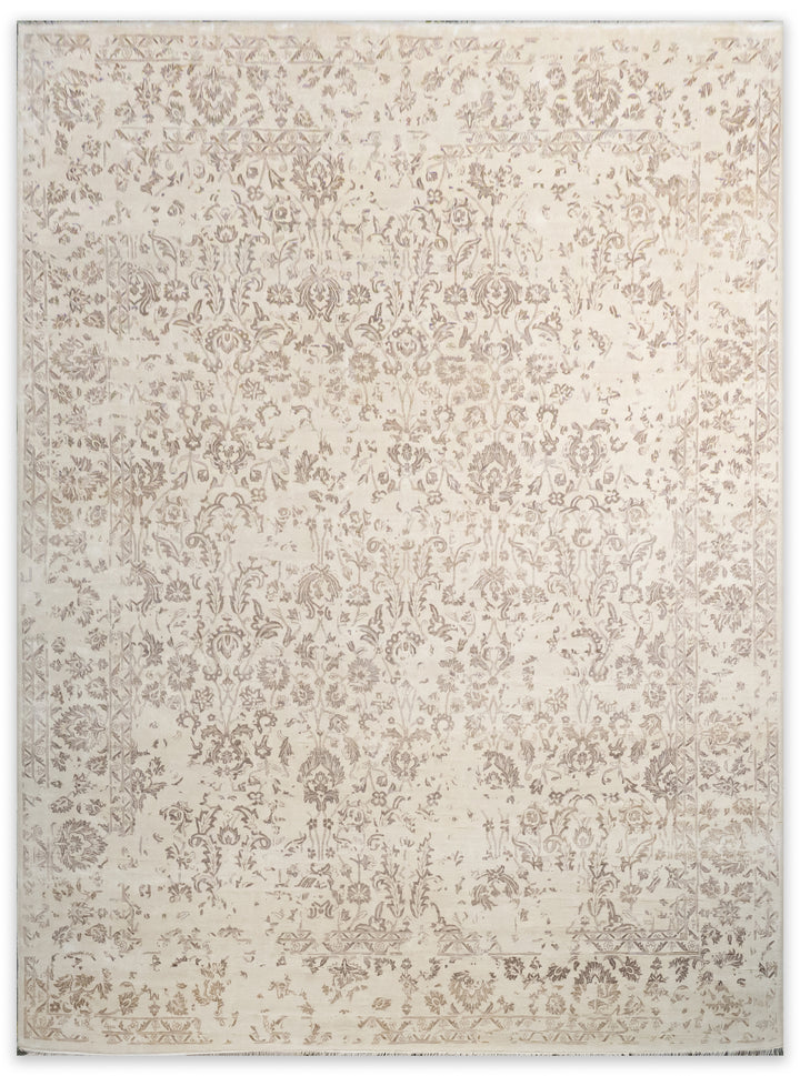 HandKnotted Modern Carpet DIA- 1063 M-28 Dark Vanilla & Deep Taupe