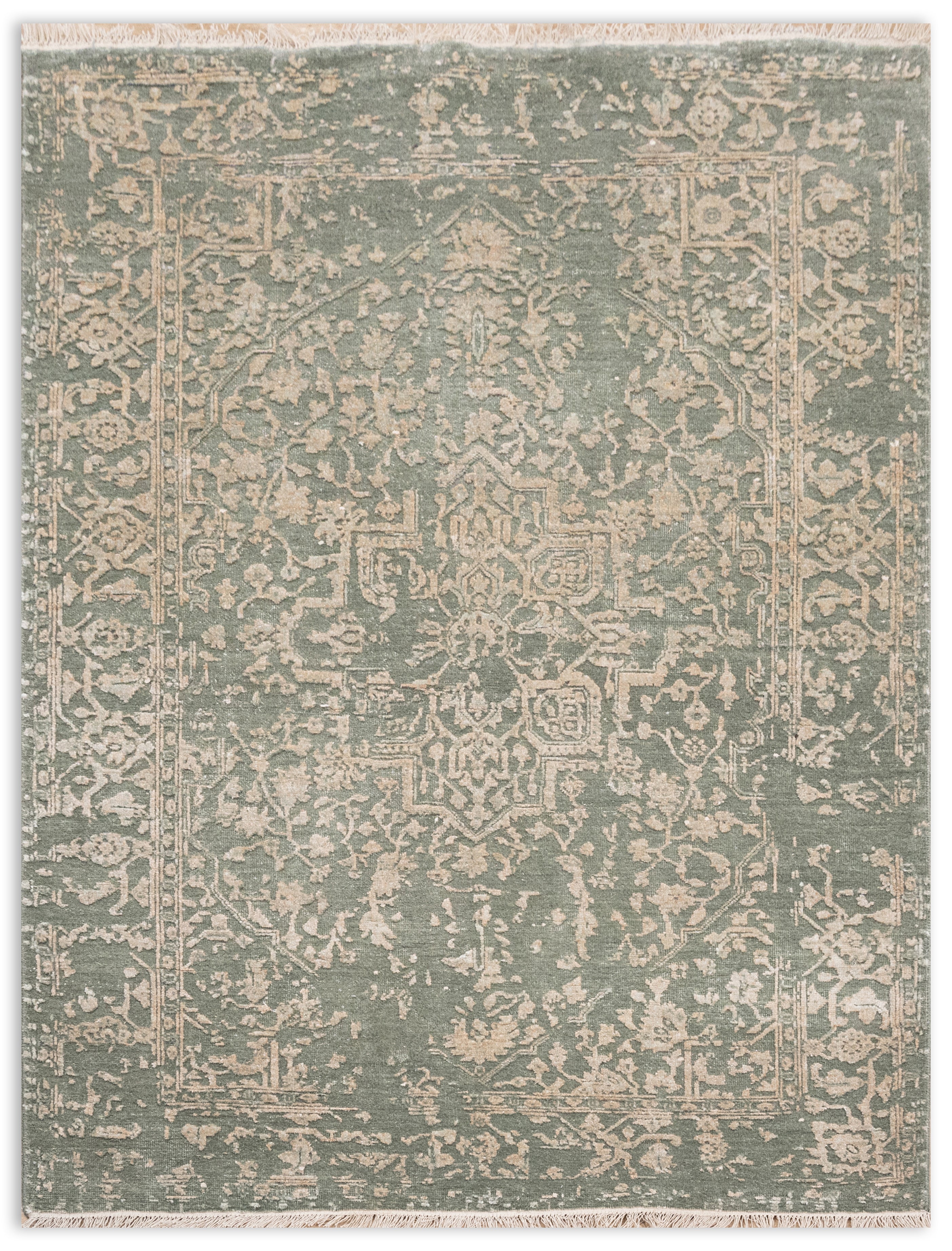 Handknotted Carpet DIA: 1070 SERAPI, Nickel, Tan & Grullo