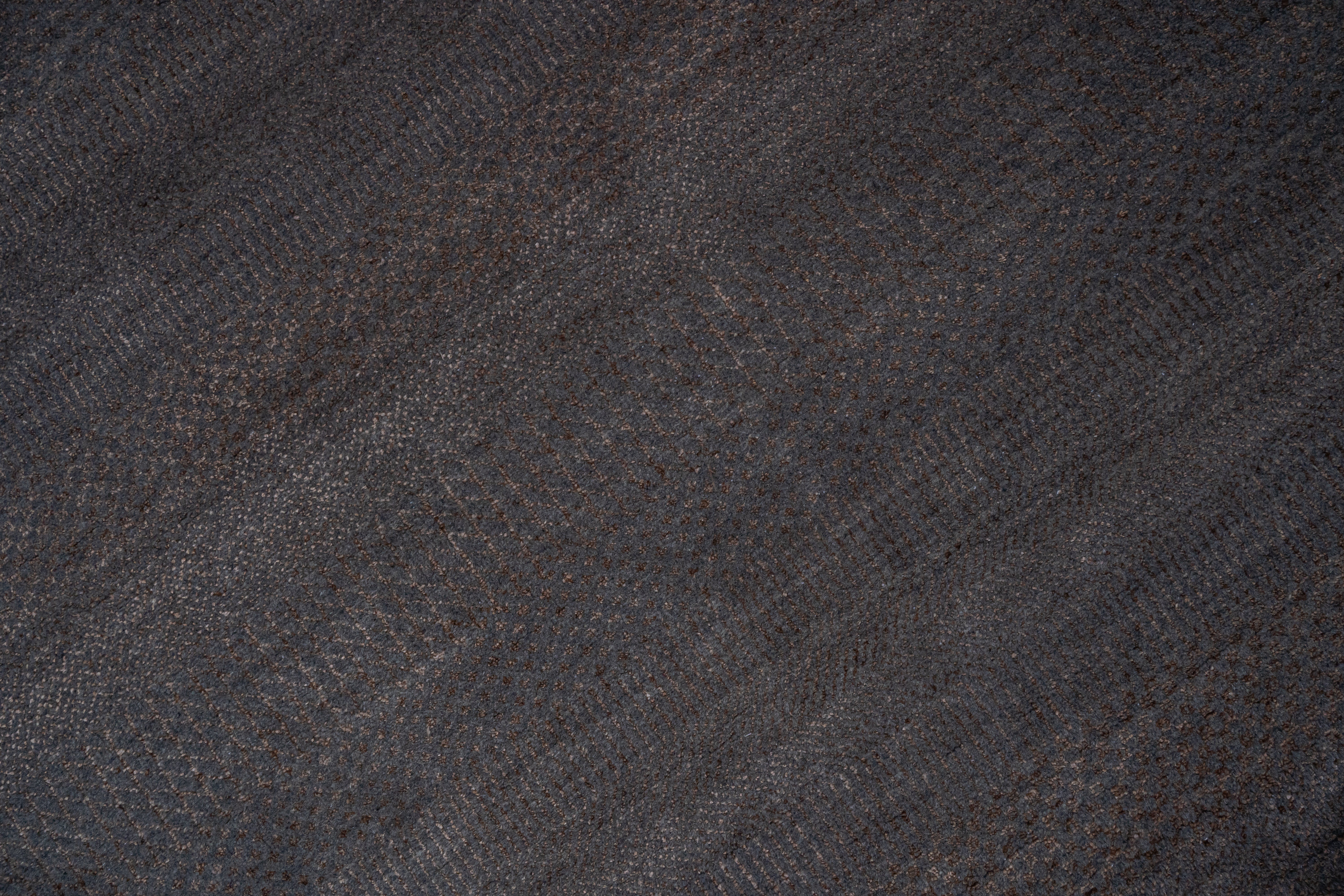 Handknotted Carpet DIA- 1072 MCN, Royal Brown & Outer Space