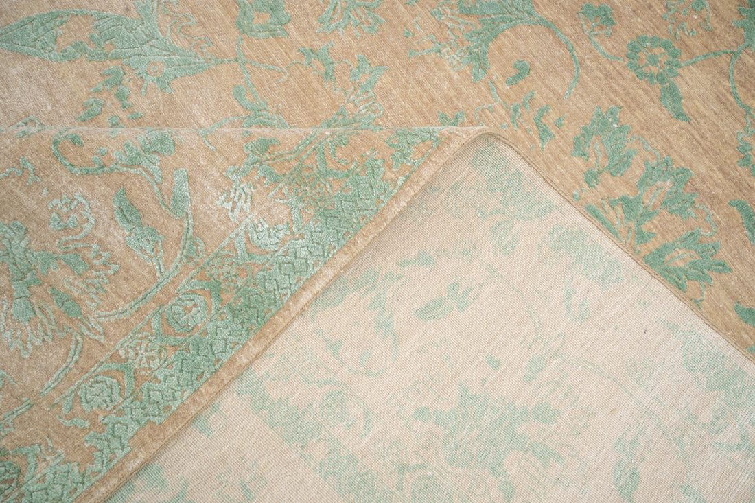 HandKnotted Modern Carpet DIA- 1081 JK-A Khaki & Dolphin Gray
