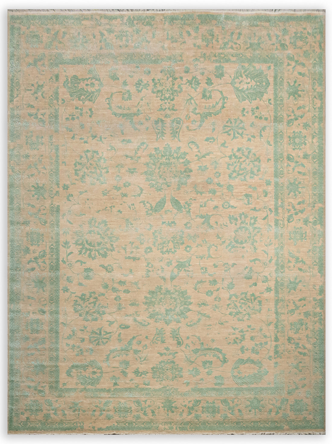 HandKnotted Modern Carpet DIA- 1081 JK-A Khaki & Dolphin Gray