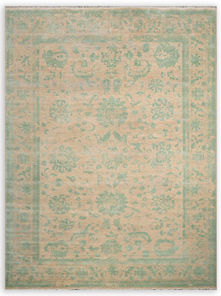 HandKnotted Modern Carpet DIA- 1081 JK-A Khaki & Dolphin Gray