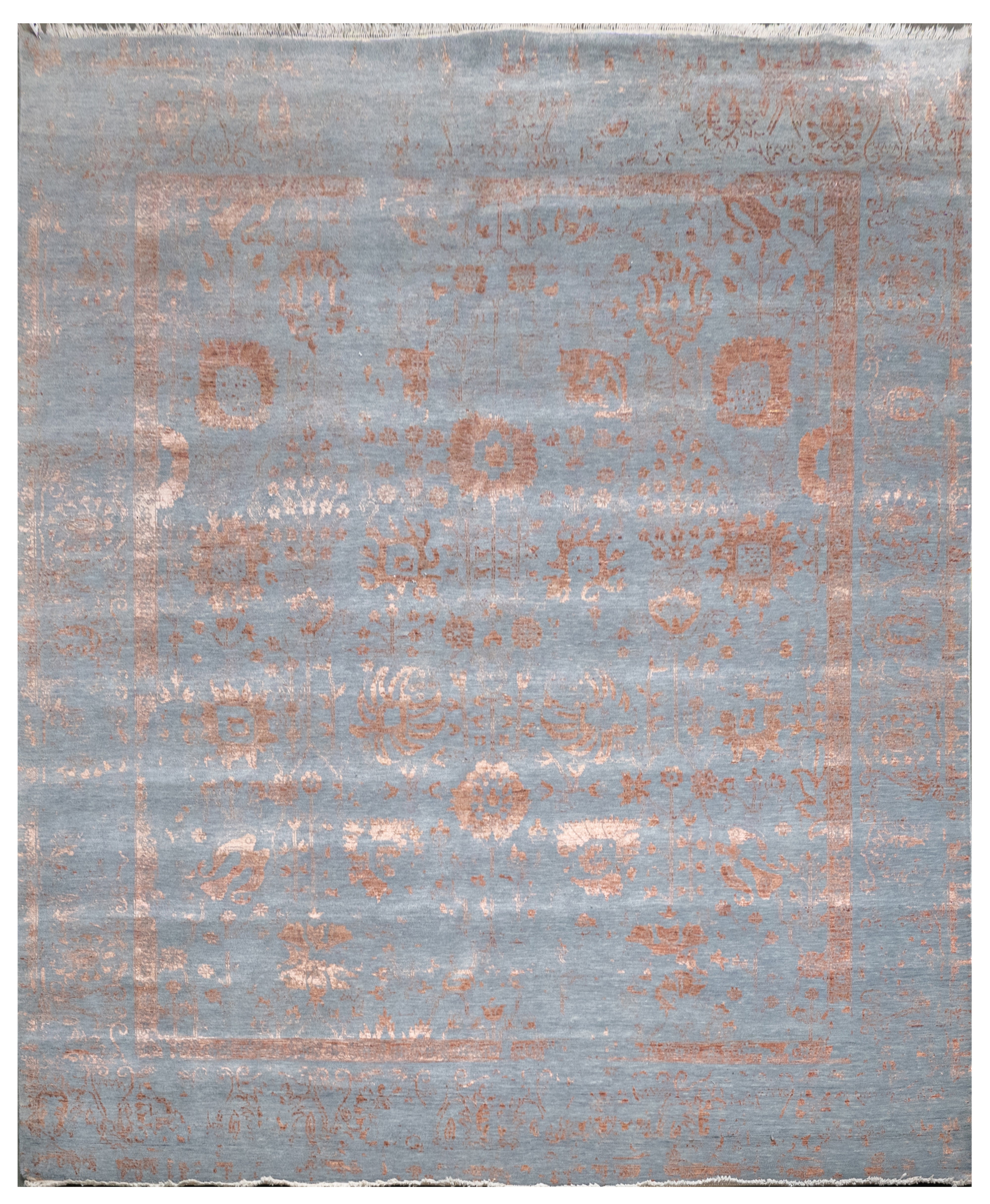 Handknotted Carpet, DIA: 1084 VASE 3, J. Blue & Copper
