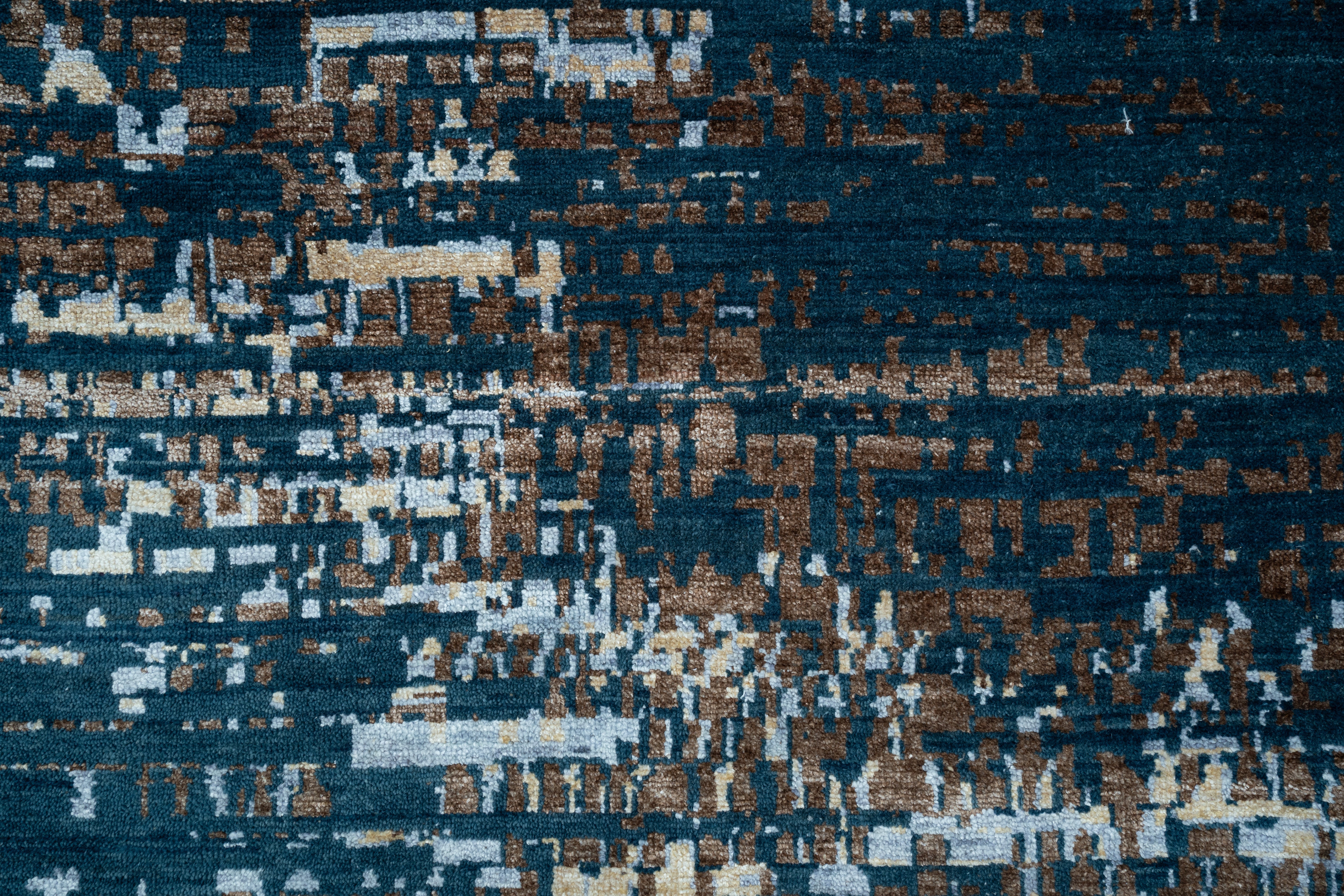 Abstract Design Handknotted Carpet DIA- 1162