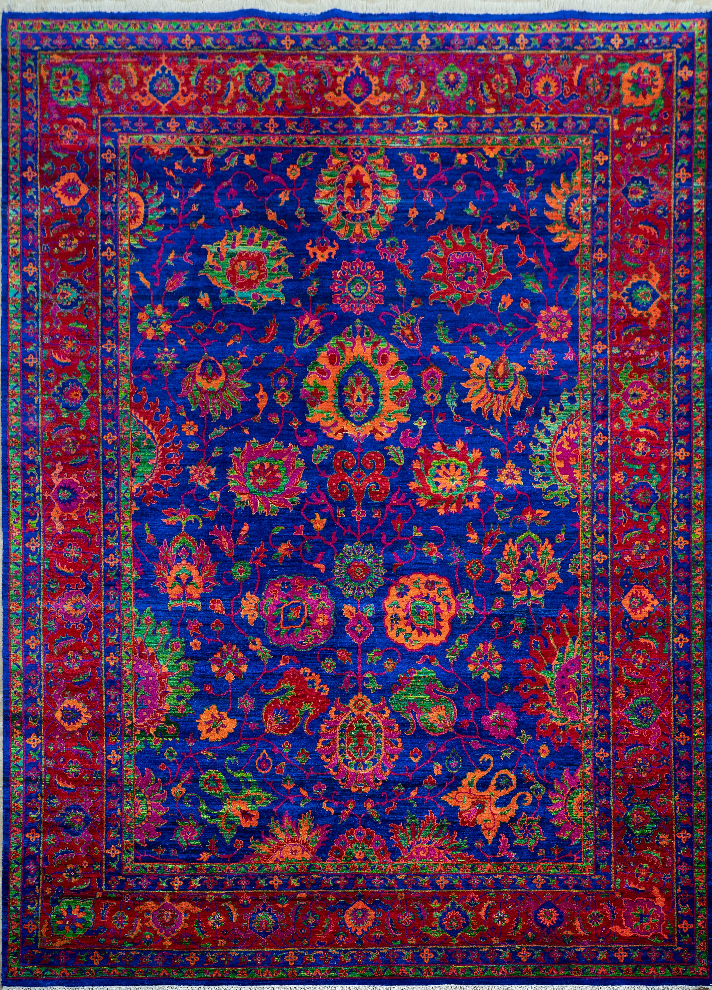 Handknotted Modern Saree Silk Carpet DIA- 1403