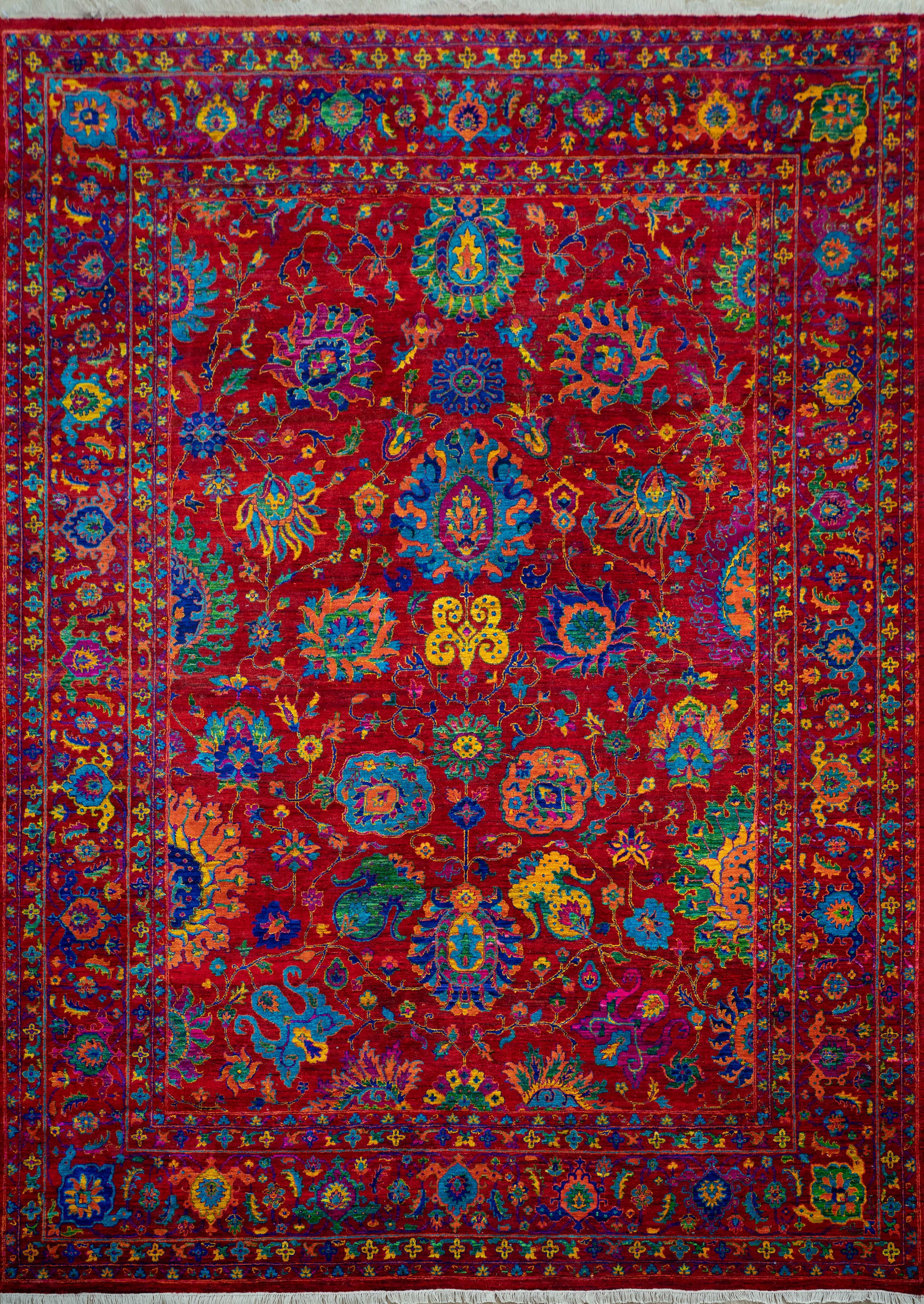 Handknotted Modern Saree Silk Carpet DIA- 1561