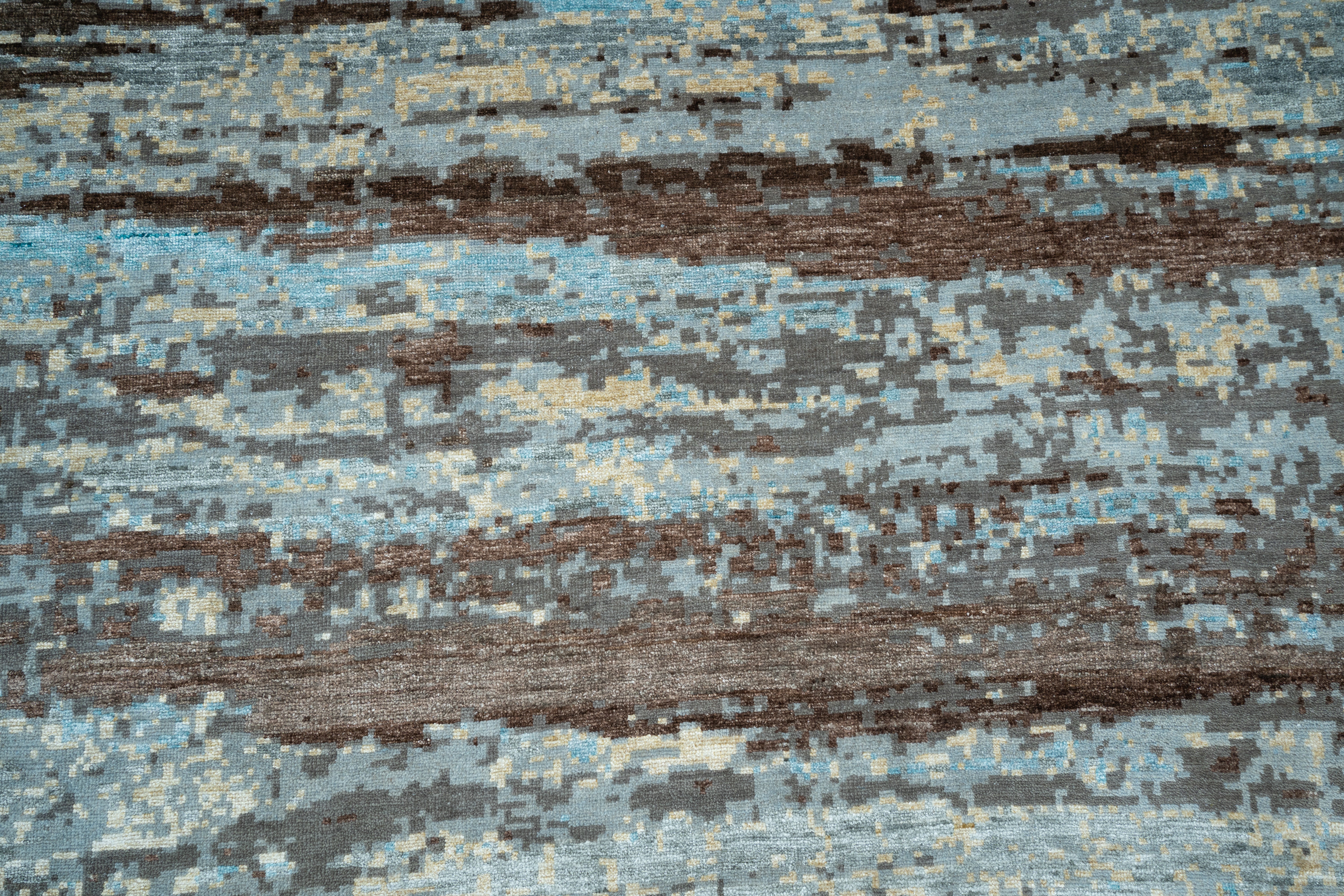 Abstract Design Handknotted Carpet DIA- 232