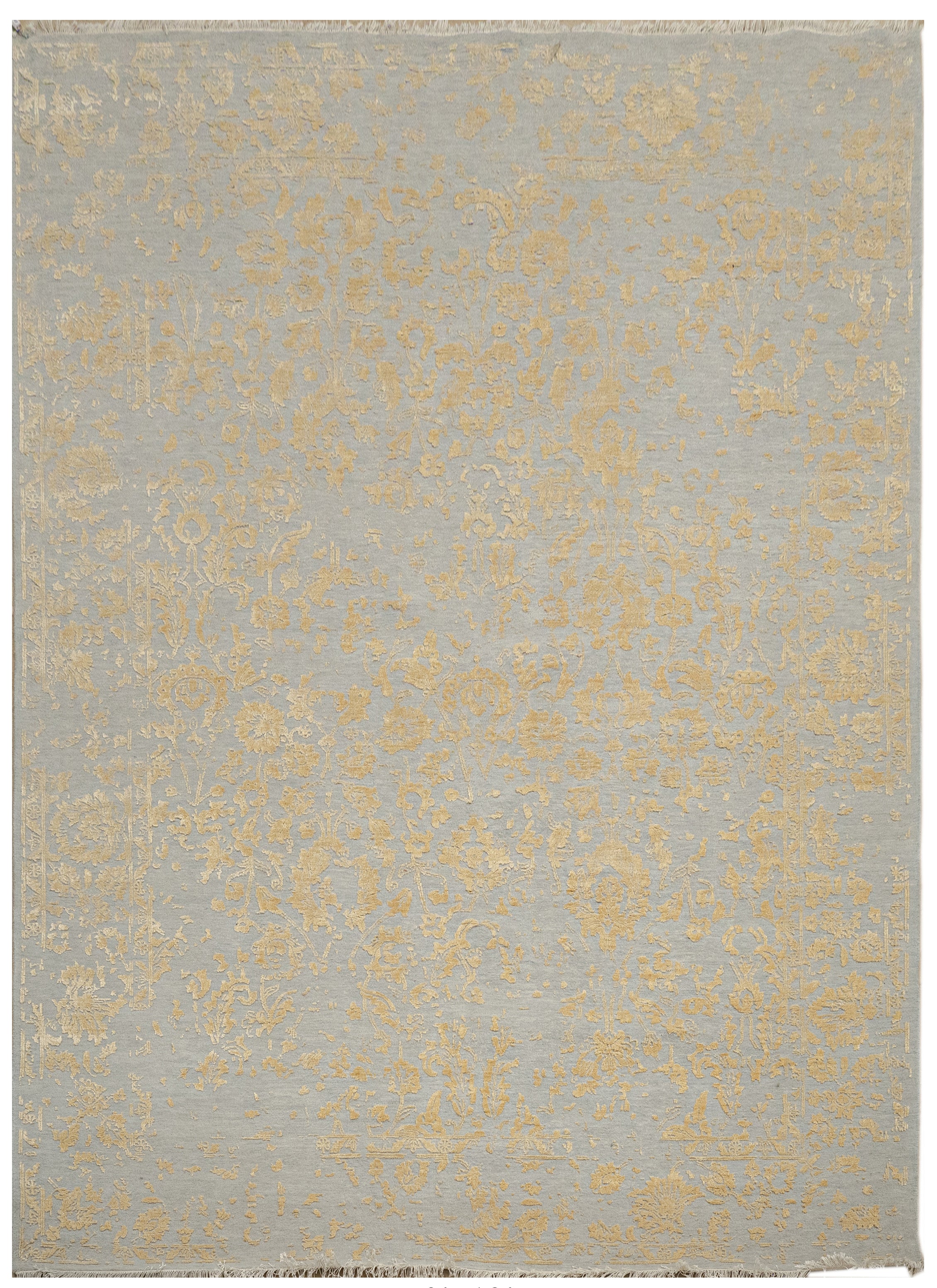 Handknotted Carpet, DIA:- 1127 DC-M28, Silver & Gold