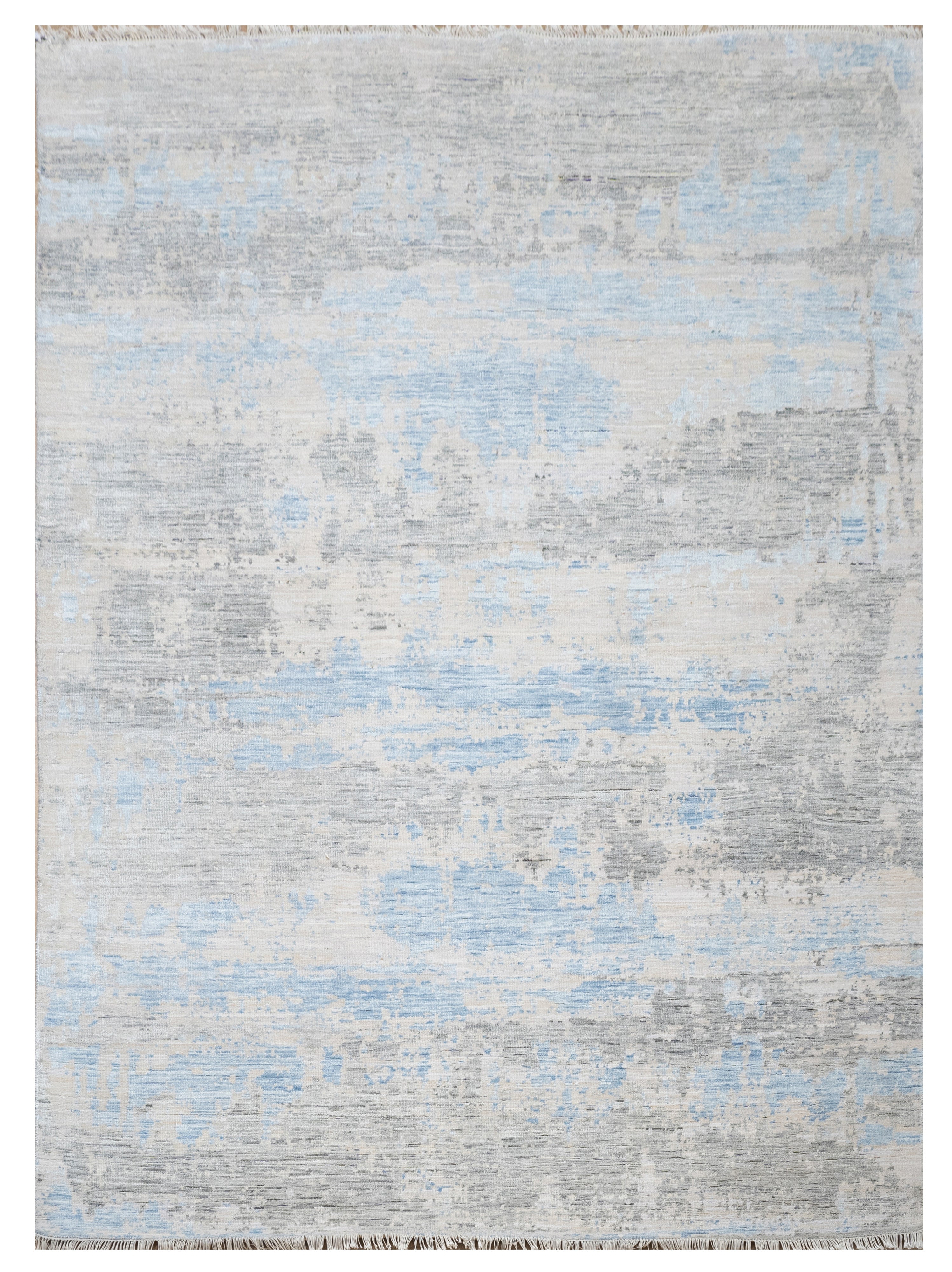 Abstract Design  Handknotted Carpet DIA- 1136 GALAXY 23, Timberwolf, Weldon Blue & Philippine Gray