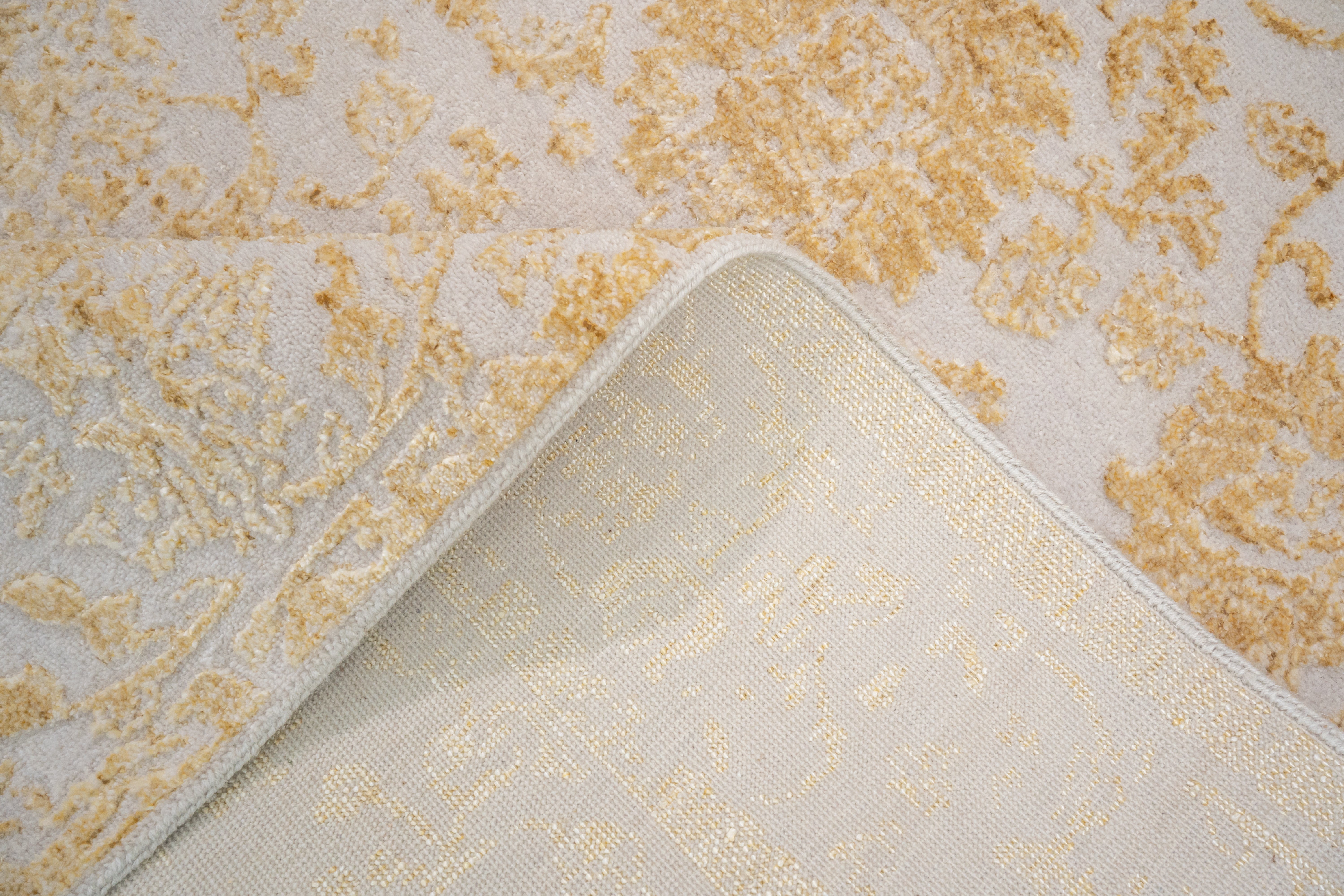 Handknotted Rug  DIA- 119 JK-A Dust Storm & Gold